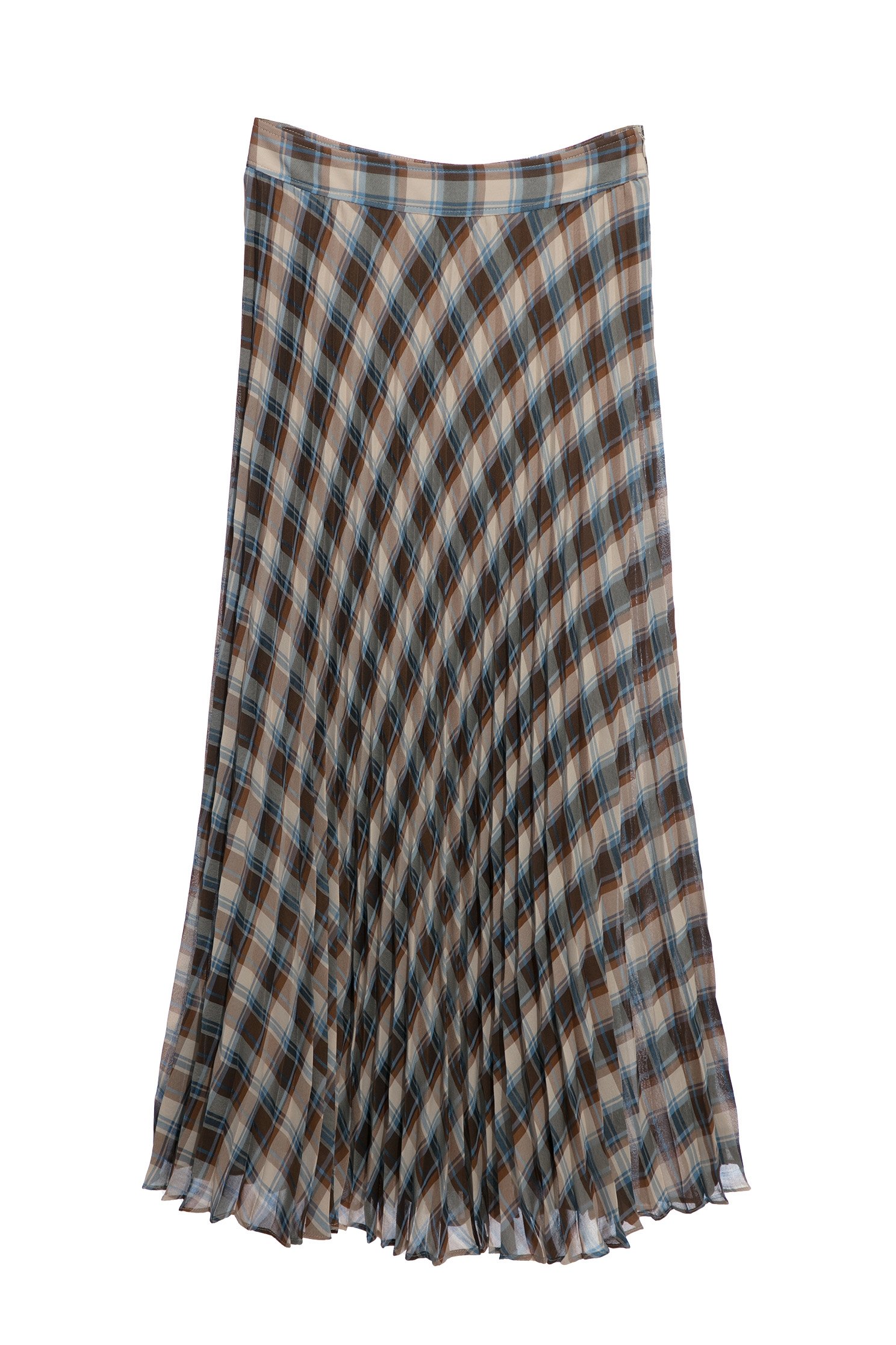 Pleated Checkered Maxi SkirtPleated Checkered Maxi Skirt,Plaid,Pleated skirts,Season (AW) Look,Midi skirts,Chiffon