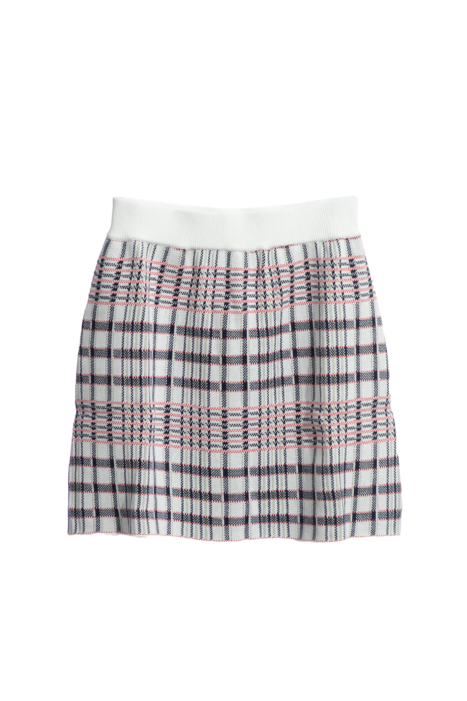 Checkered Knit Mini SkirtCheckered Knit Mini Skirt,Plaid,Mini skirts,Season (AW) Look,Cotton,Knitted