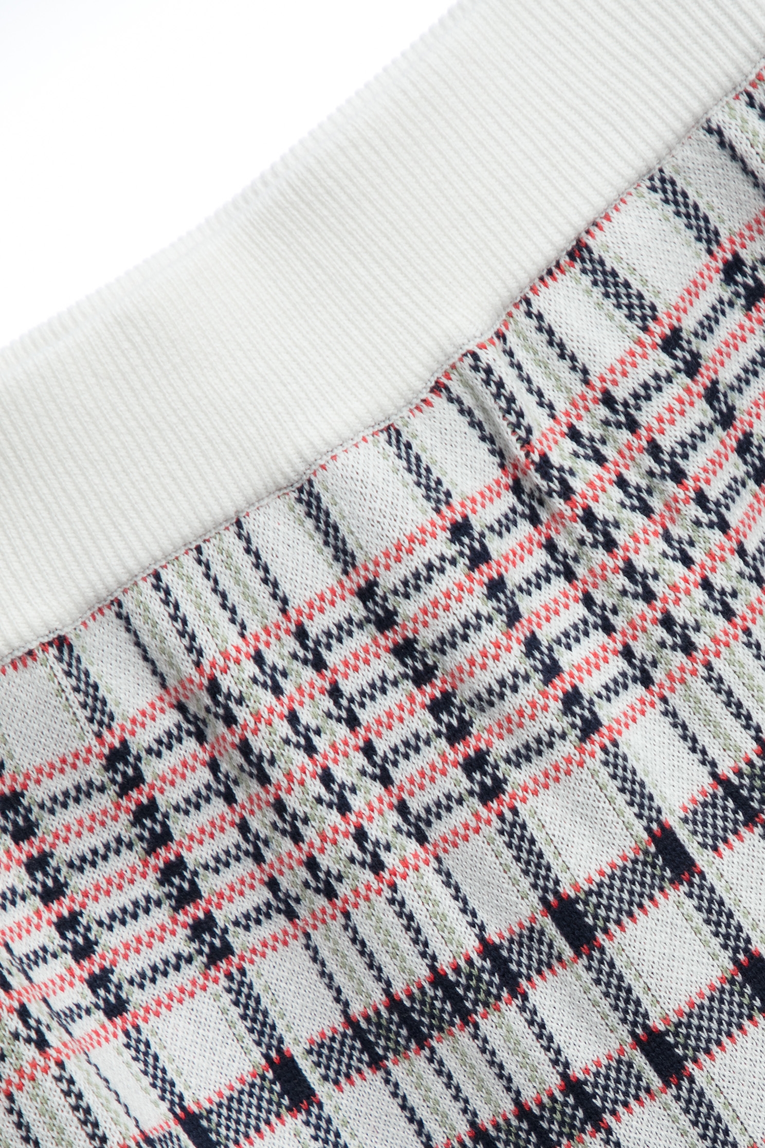 Checkered Knit Mini SkirtCheckered Knit Mini Skirt,Plaid,Mini skirts,Season (AW) Look,Cotton,Knitted