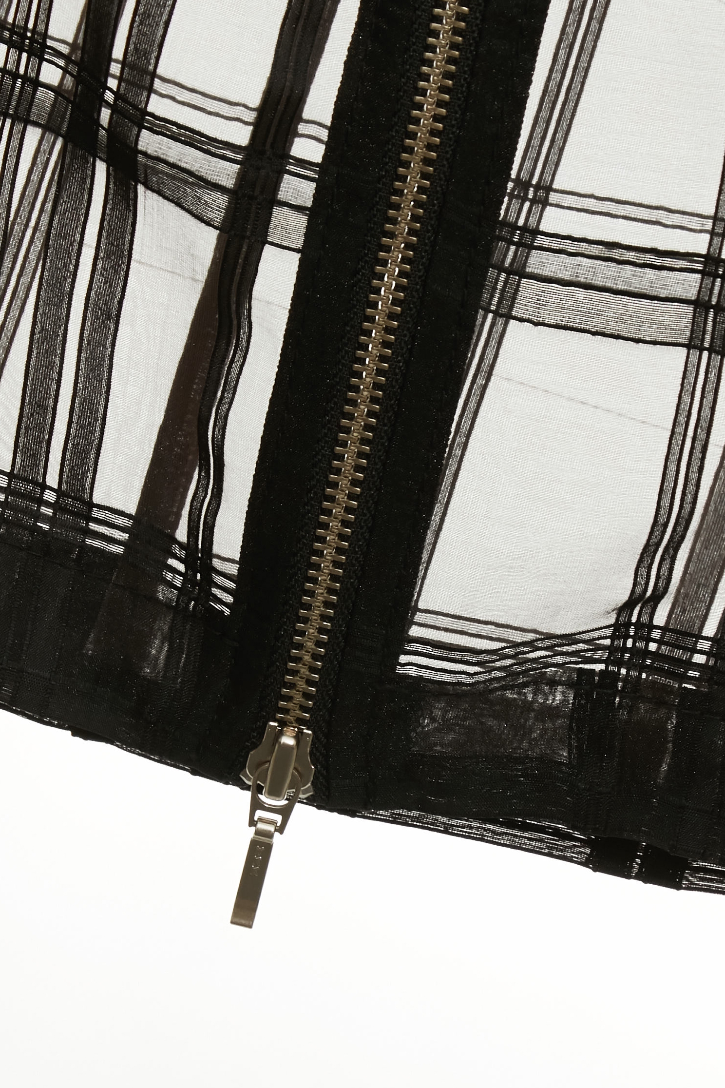 Checkered Organza Midi SkirtCheckered Organza Midi Skirt