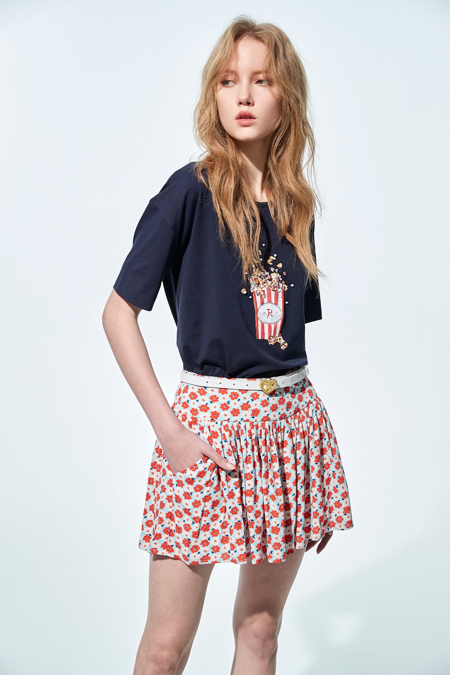 Floral Print Gathered ShortsFloral Print Gathered Shorts,Shorts,Season (AW) Look,Skorts