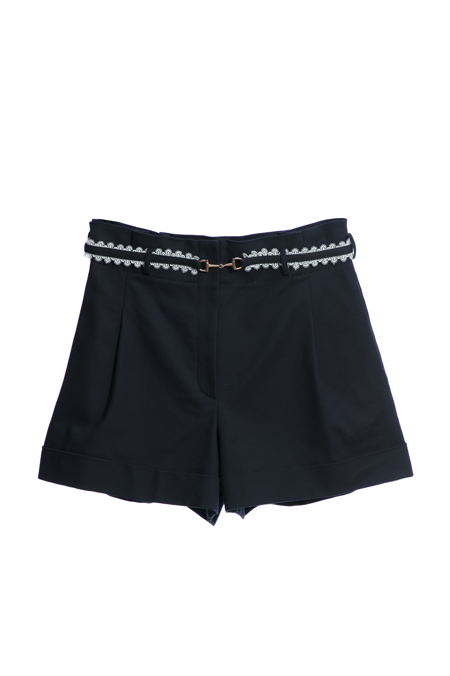 Fake Belt A-Line ShortsFake Belt A-Line Shorts,Shorts,Season (AW) Look,Belts,Lace