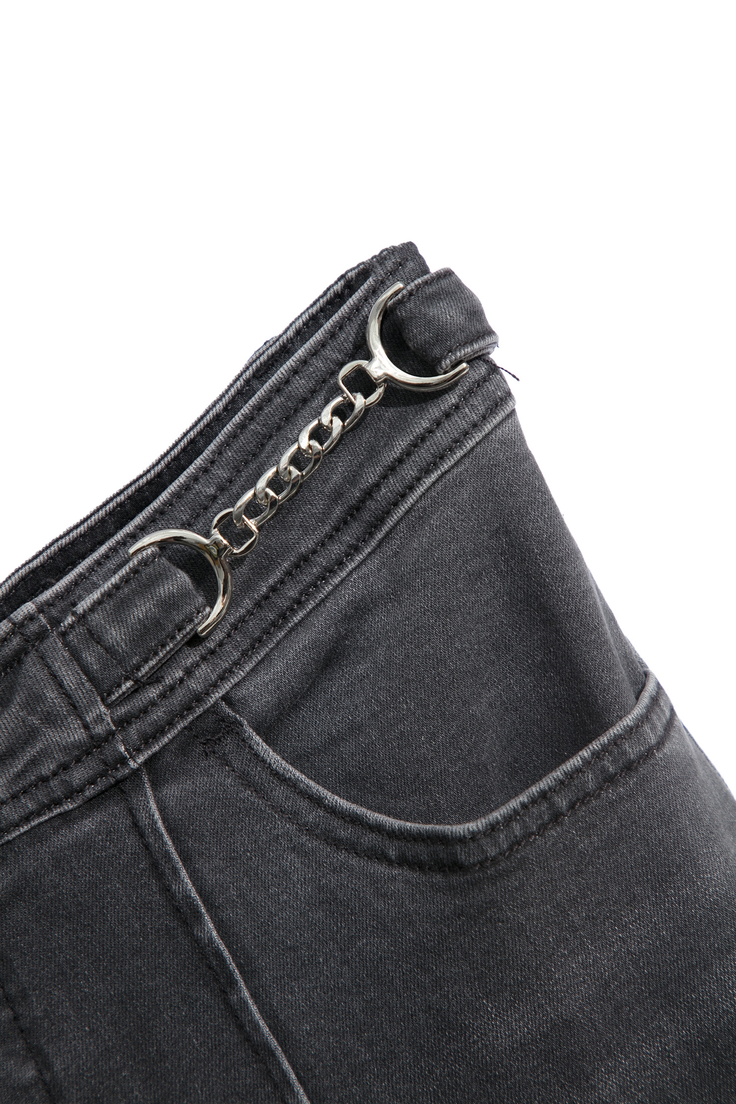 Slim Fit Jeans With Chain Accessory DetailSlim Fit Jeans With Chain Accessory Detail,Denim,Jeans,Season (AW) Look