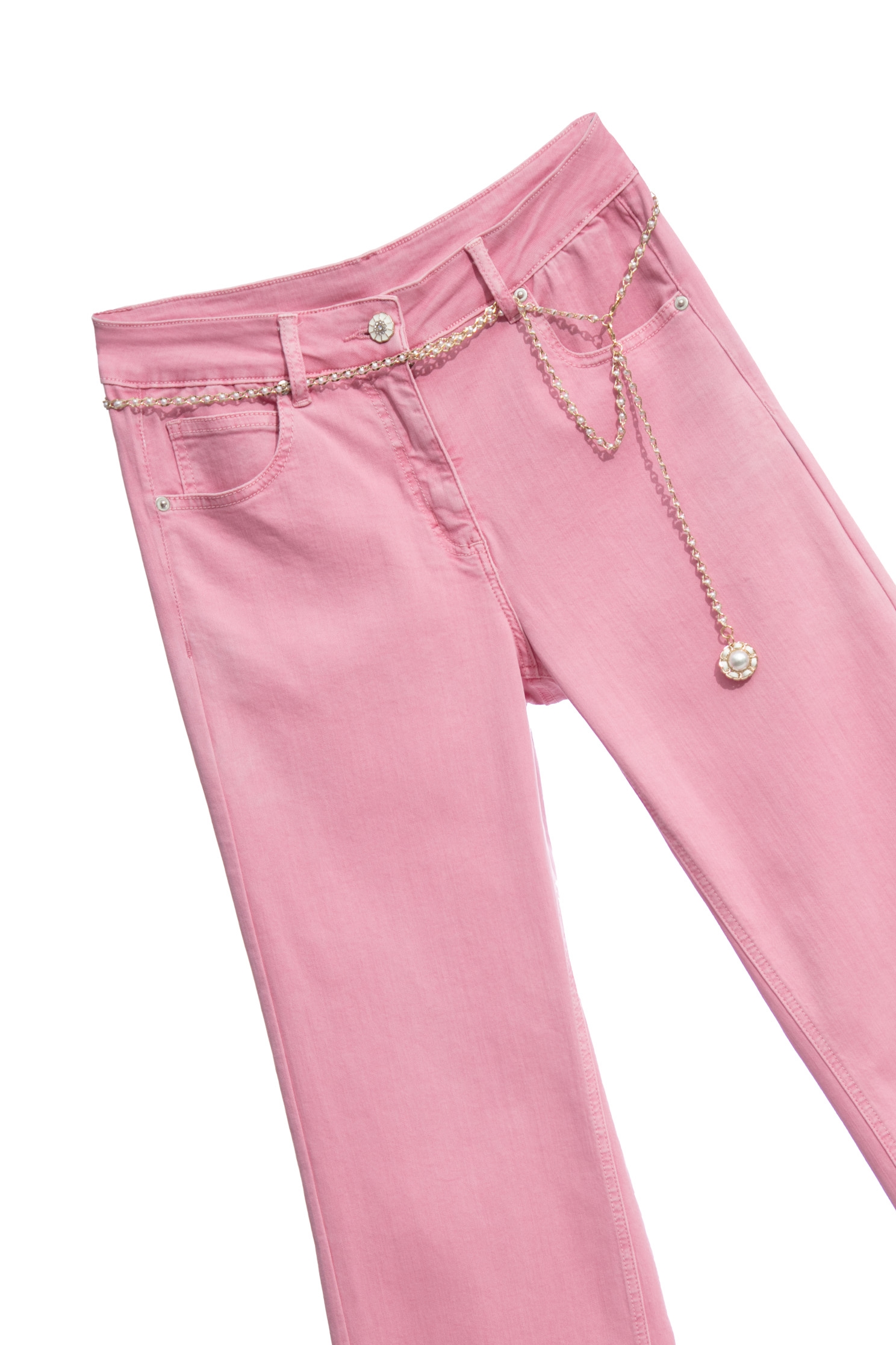 Straight Cut Pink JeansStraight Cut Pink Jeans,Culottes,Denim,Jeans,Denim pants,pearl,Season (AW) Look,Culottes,Pants