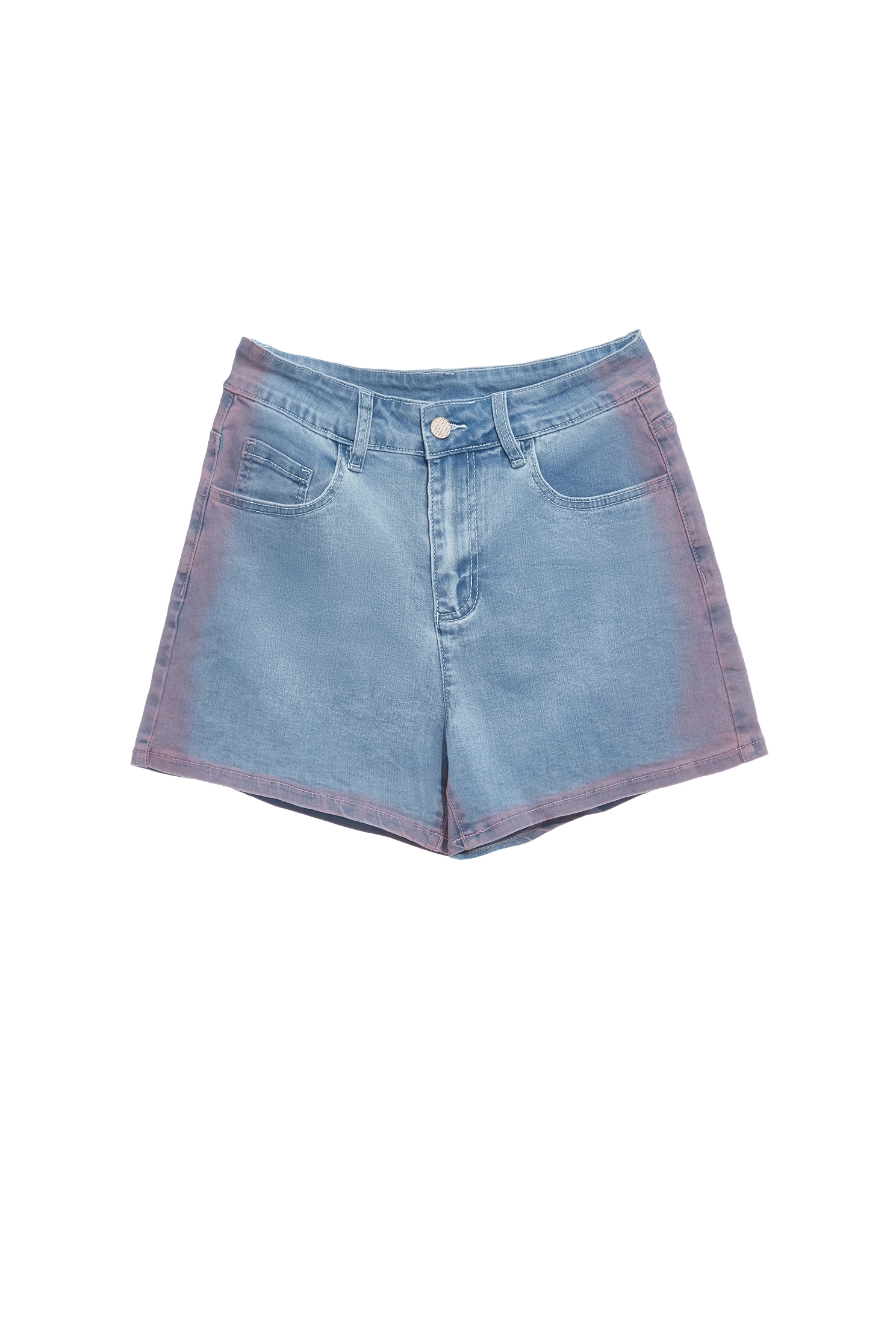 Pink Gradient Tone Denim ShortsPink Gradient Tone Denim Shorts,Season (SS) Look,Denim,Denim shorts,Jeans,Shorts