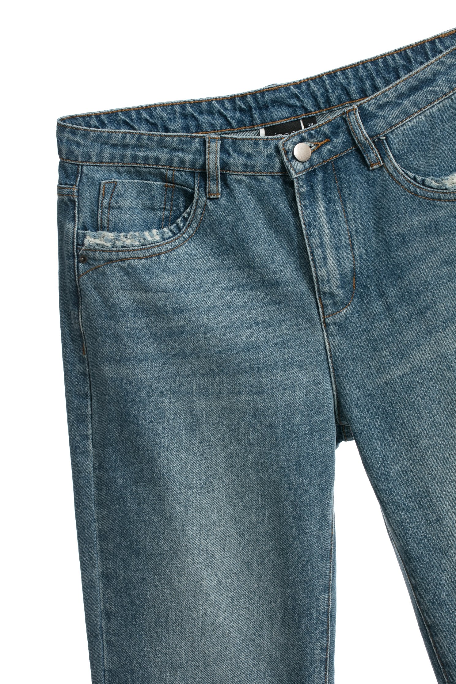 Straight Cut Jeans With Fold Up CuffsStraight Cut Jeans With Fold Up Cuffs,Season (SS) Look,Denim,Jeans