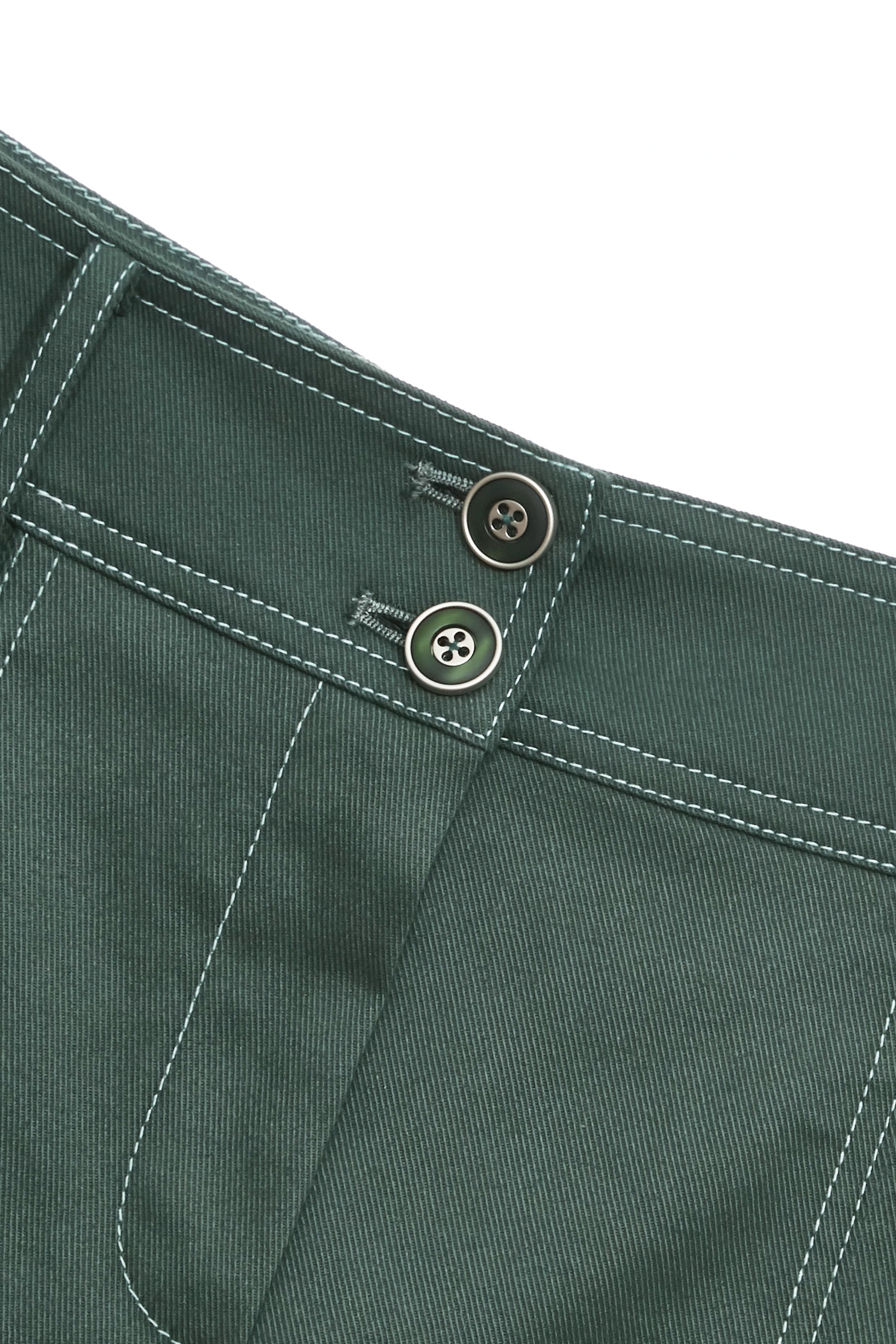 Basic Green Shorts With Stitching DetailBasic Green Shorts With Stitching Detail,Season (SS) Look,Denim,Shorts,upperclass