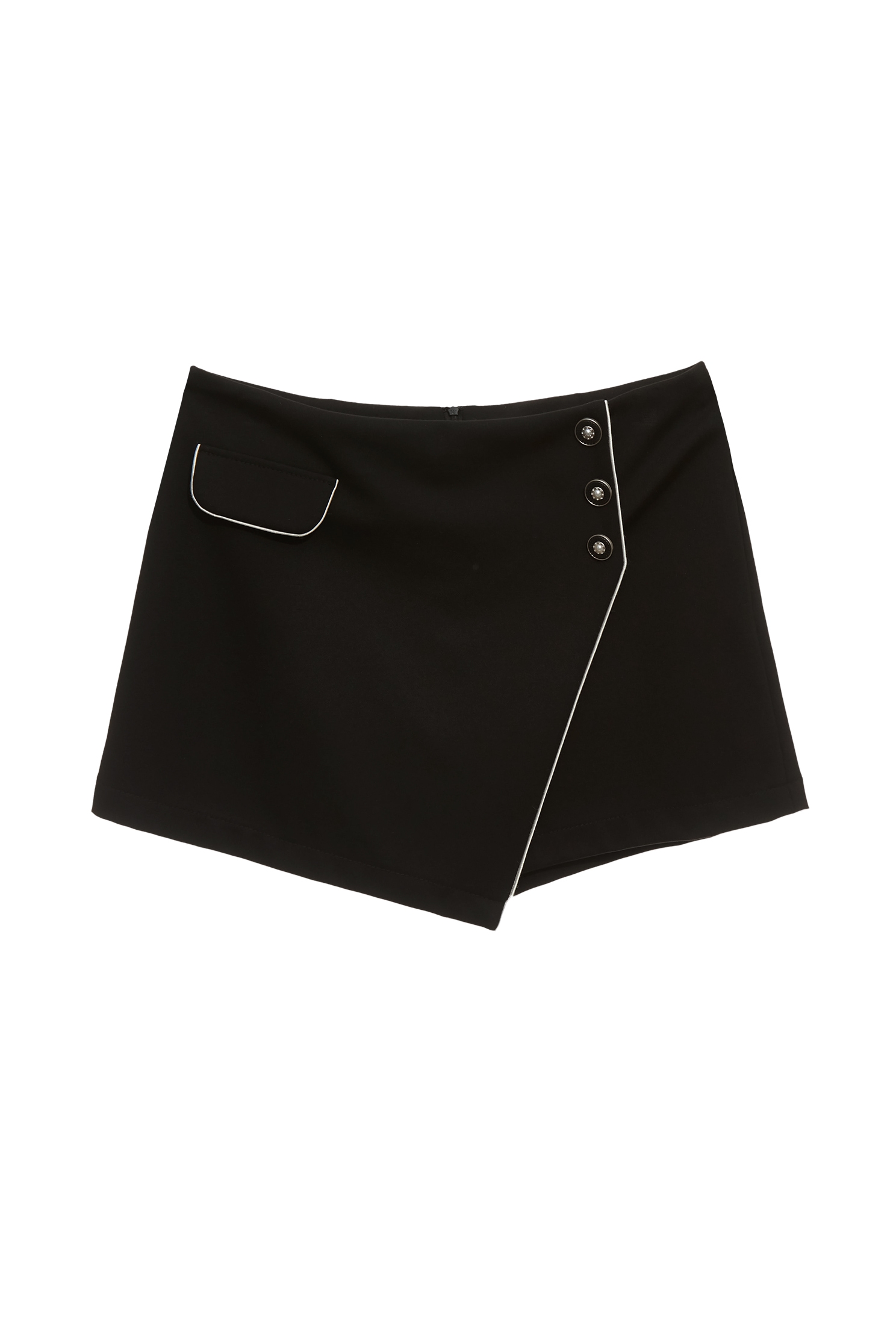Contrast Trim Detail SkortsContrast Trim Detail Skorts,Season (SS) Look,pearl,pants,Skorts,Black pants