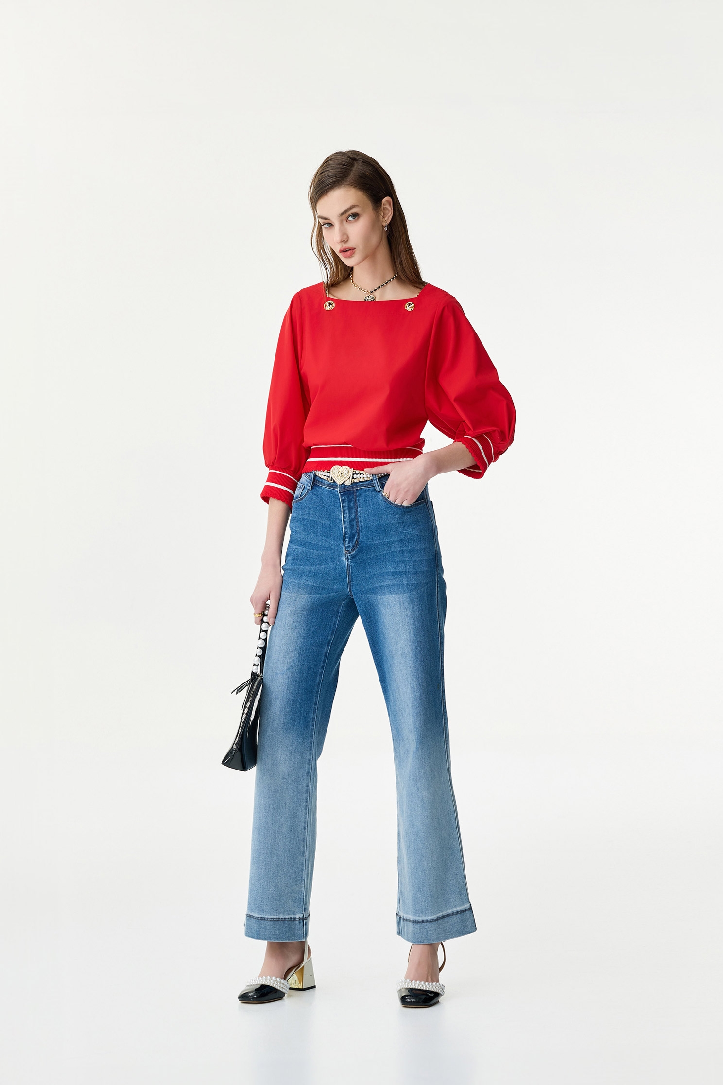 Faded Blue Straight Cut JeansFaded Blue Straight Cut Jeans,Season (SS) Look,Denim,Jeans,Valentine