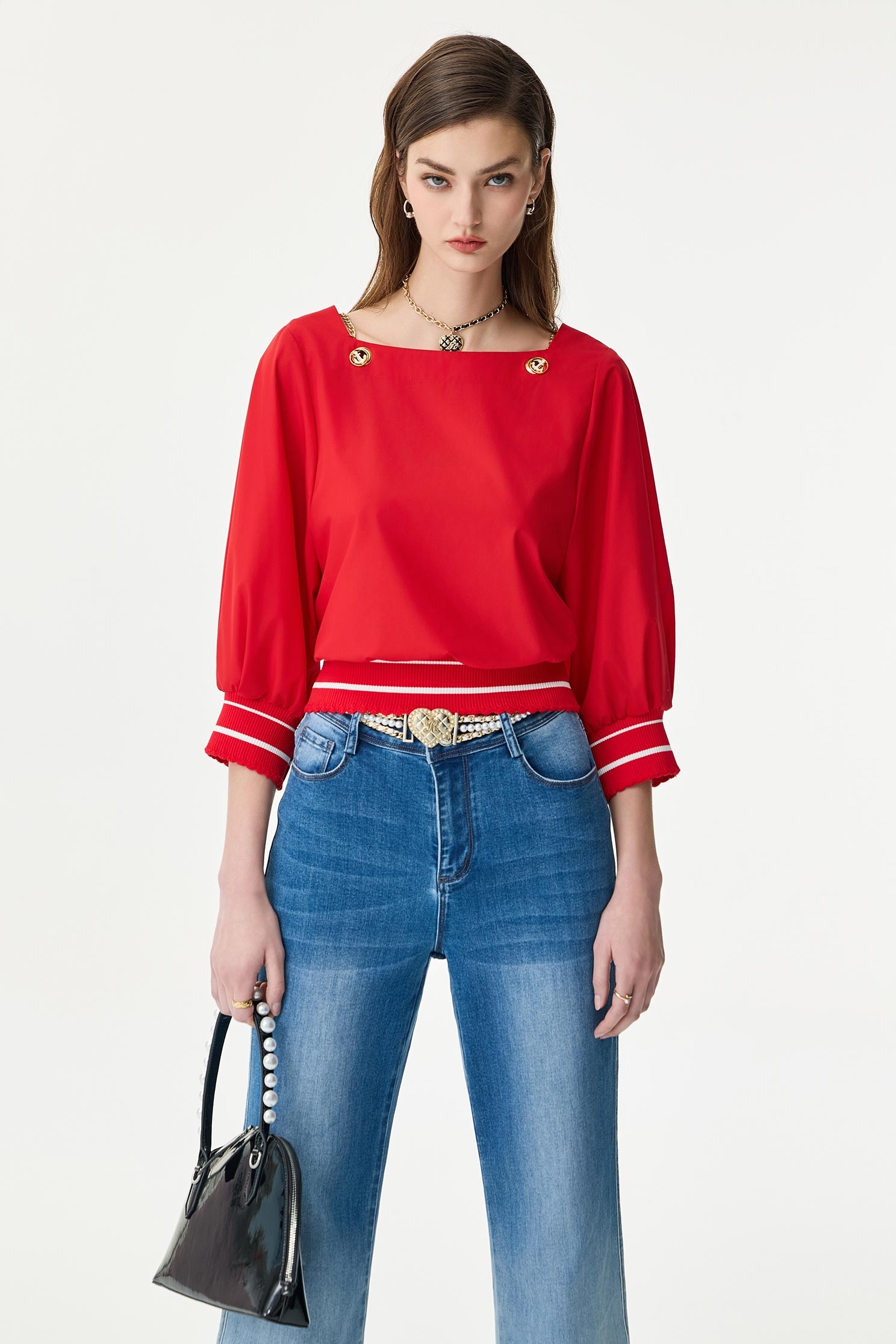 Faded Blue Straight Cut JeansFaded Blue Straight Cut Jeans,Season (SS) Look,Denim,Jeans,Valentine