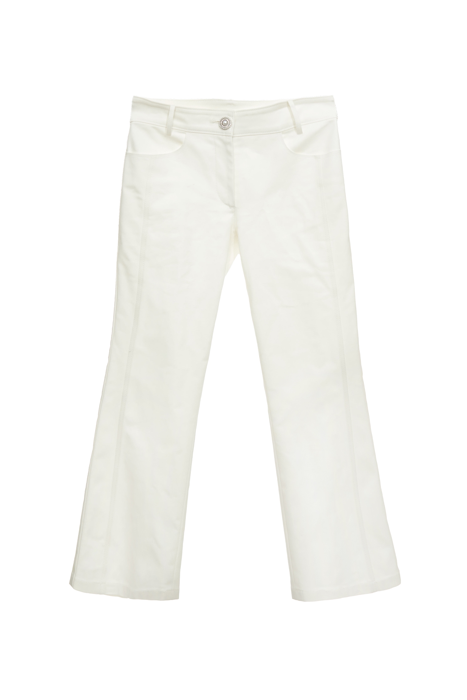 White Boot Leg JeansWhite Boot Leg Jeans,Season (SS) Look,White pants,Skinny pants,Embroidered,pants