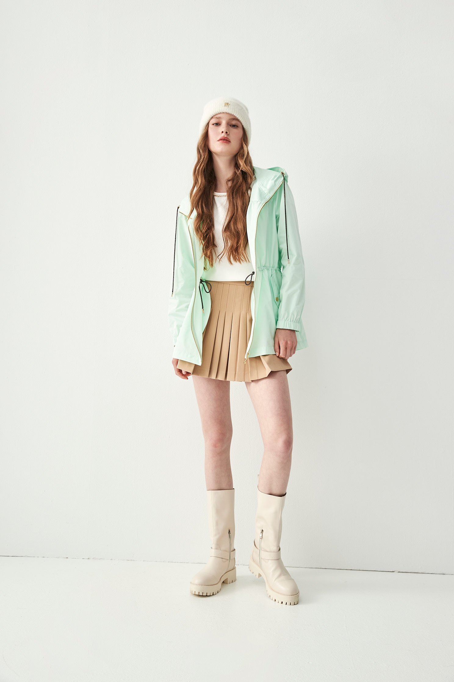 Light Khaki Pleated SkortsLight Khaki Pleated Skorts,Shorts,Season (AW) Look,Skorts