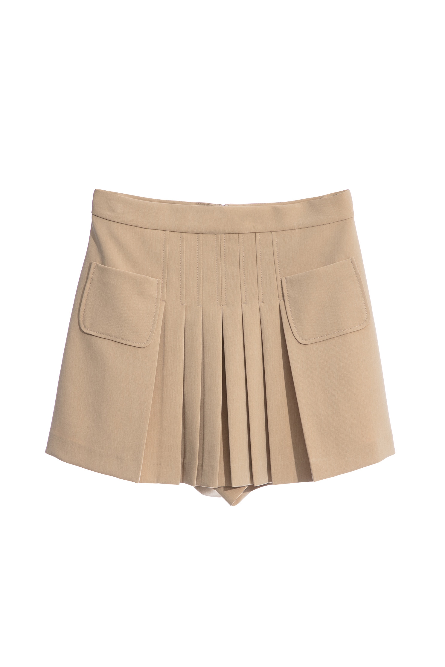 Light Khaki Pleated SkortsLight Khaki Pleated Skorts,Shorts,Season (AW) Look,Skorts