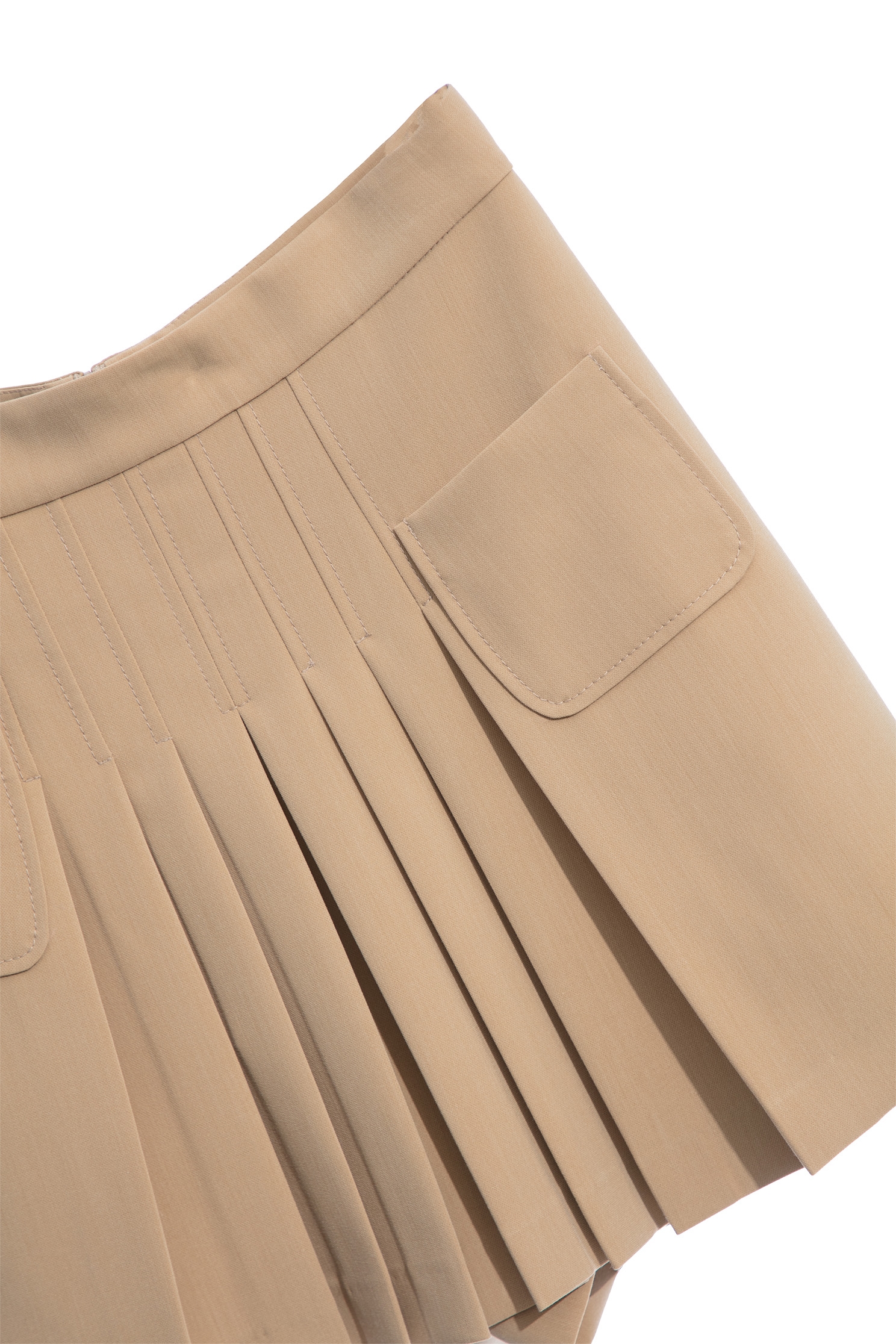 Light Khaki Pleated SkortsLight Khaki Pleated Skorts,Shorts,Season (AW) Look,Skorts