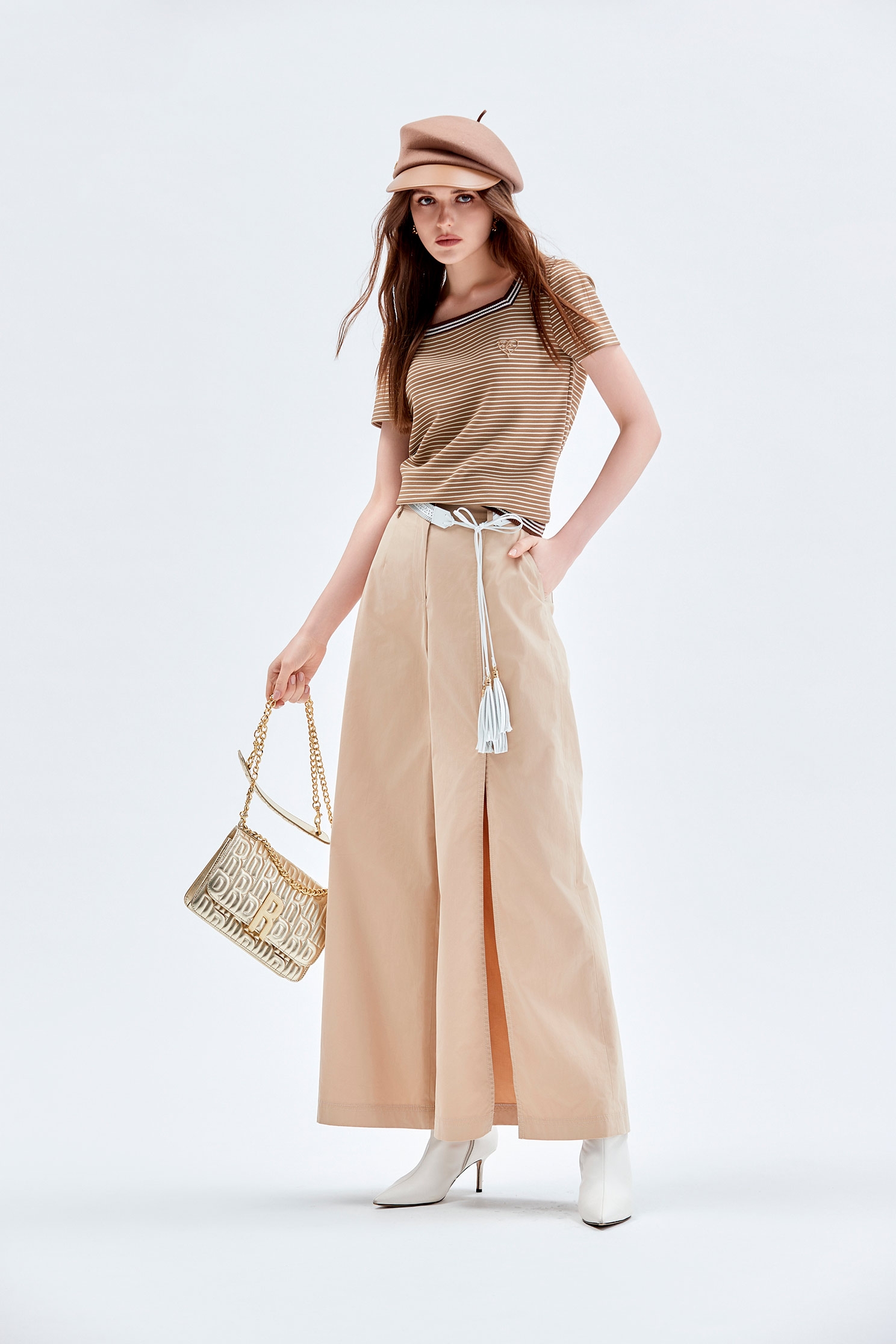 Beige Wide Leg PantsBeige Wide Leg Pants,Culottes,Season (AW) Look,Culottes