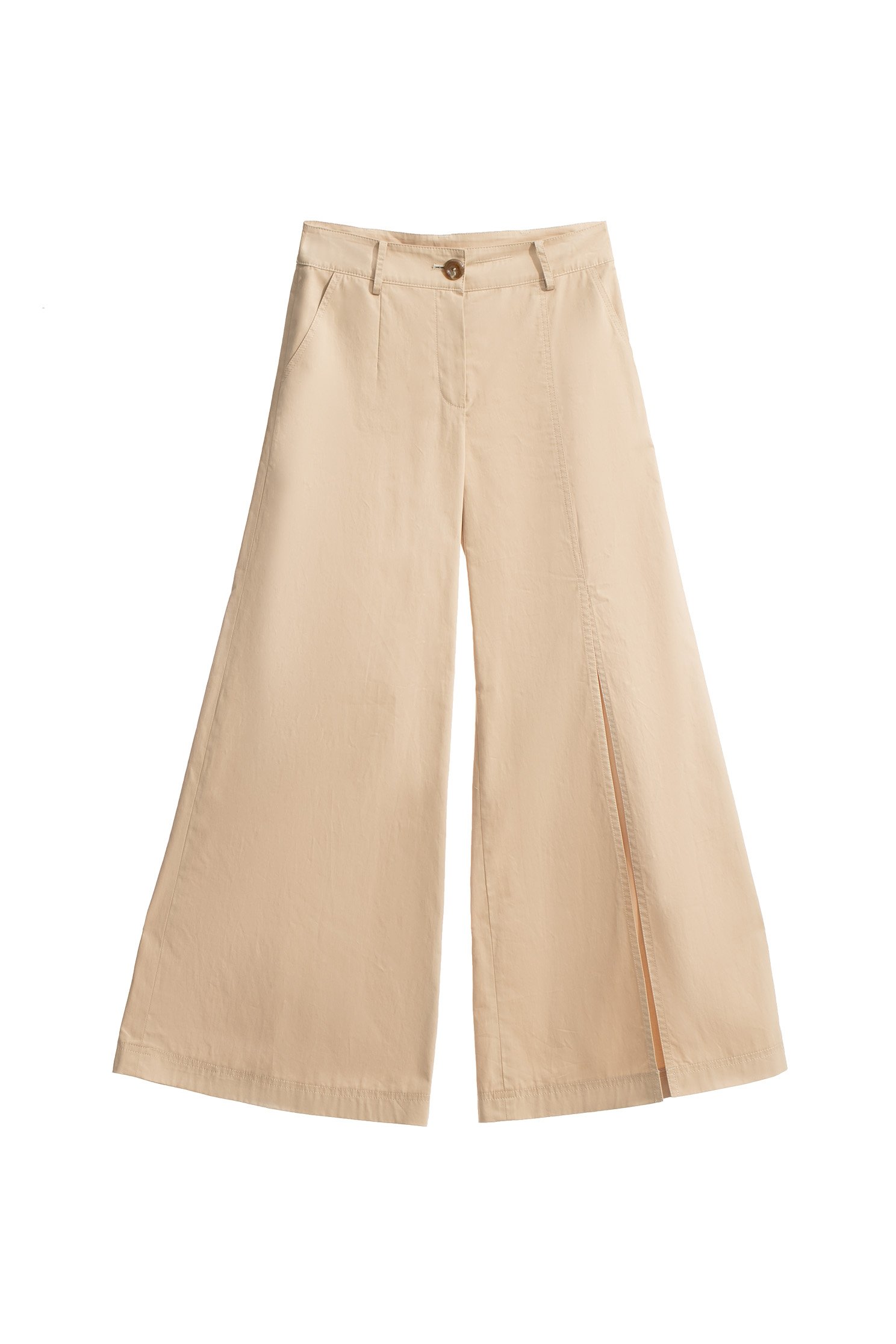 Beige Wide Leg PantsBeige Wide Leg Pants,Culottes,Season (AW) Look,Culottes