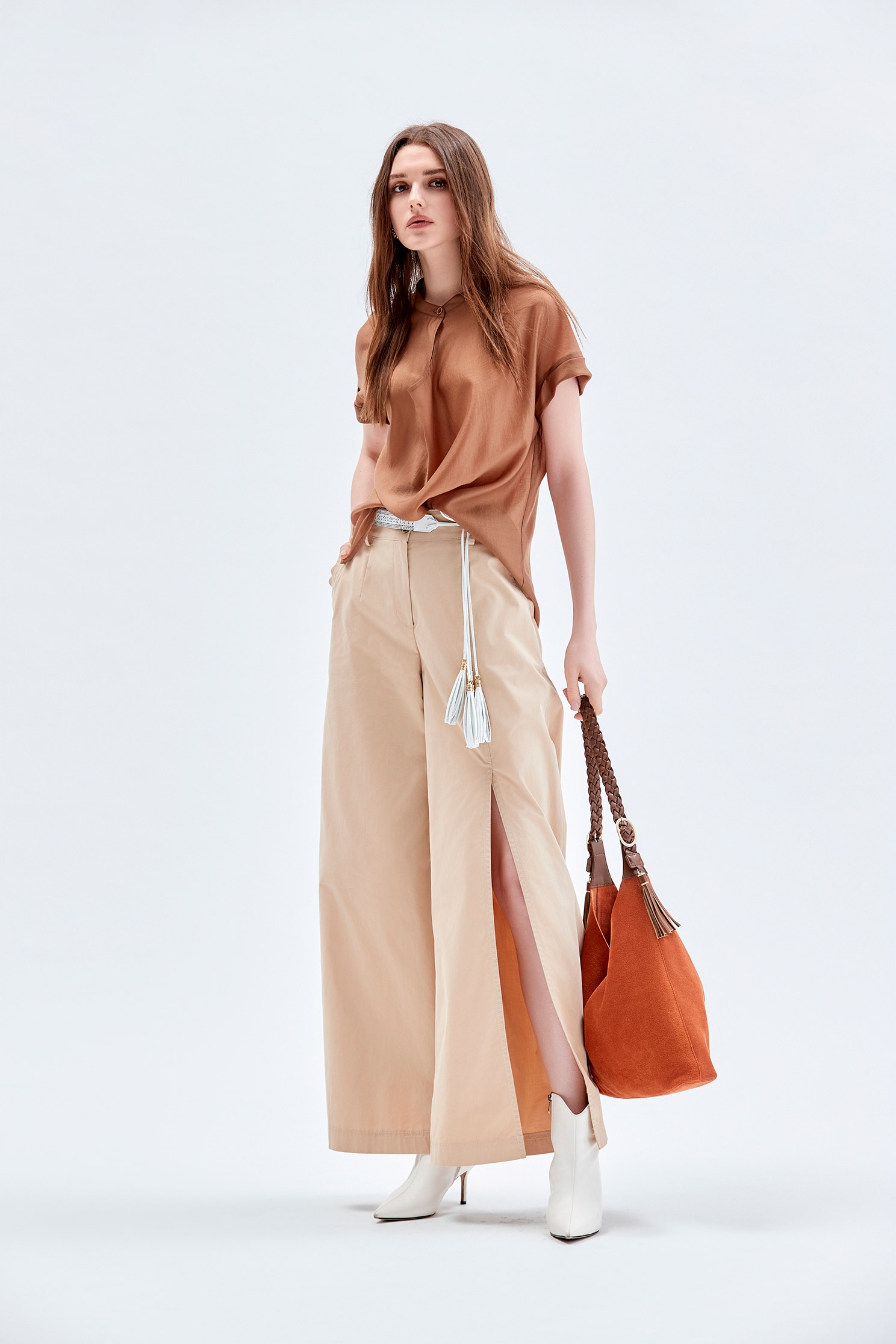 Beige Wide Leg PantsBeige Wide Leg Pants,Culottes,Season (AW) Look,Culottes