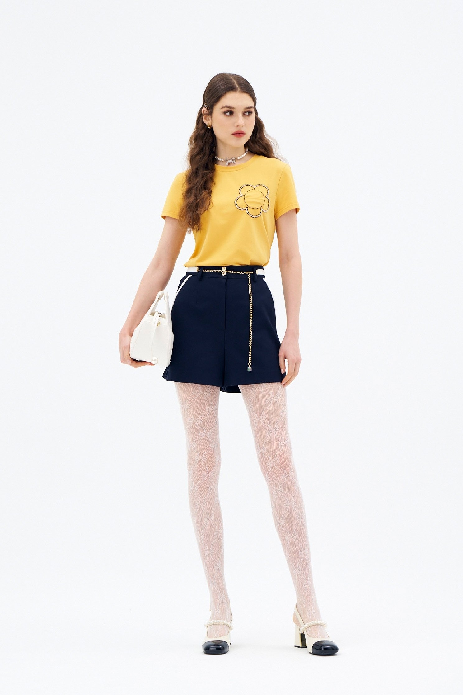 Navy Shorts With Contrast Pocket Trim DetailNavy Shorts With Contrast Pocket Trim Detail,Shorts,Season (AW) Look,Belts