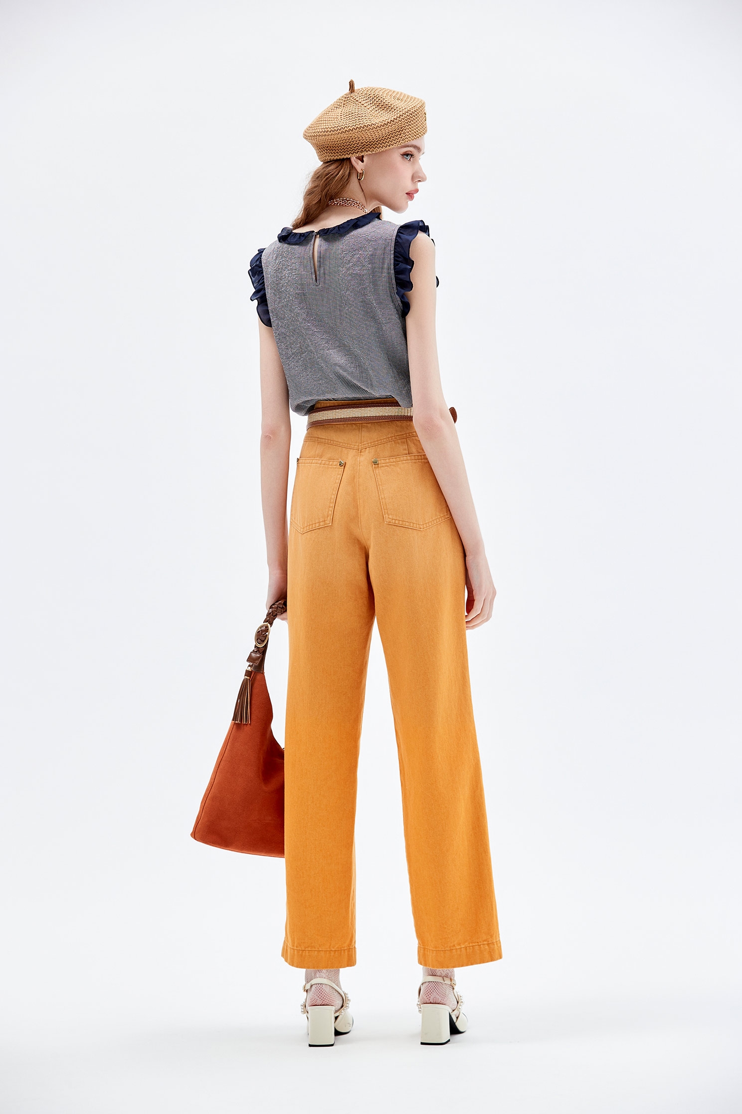 Gradient Wide Leg JeansGradient Wide Leg Jeans,Culottes,Denim,Jeans,Season (AW) Look,Cotton,Wide-leg jeans