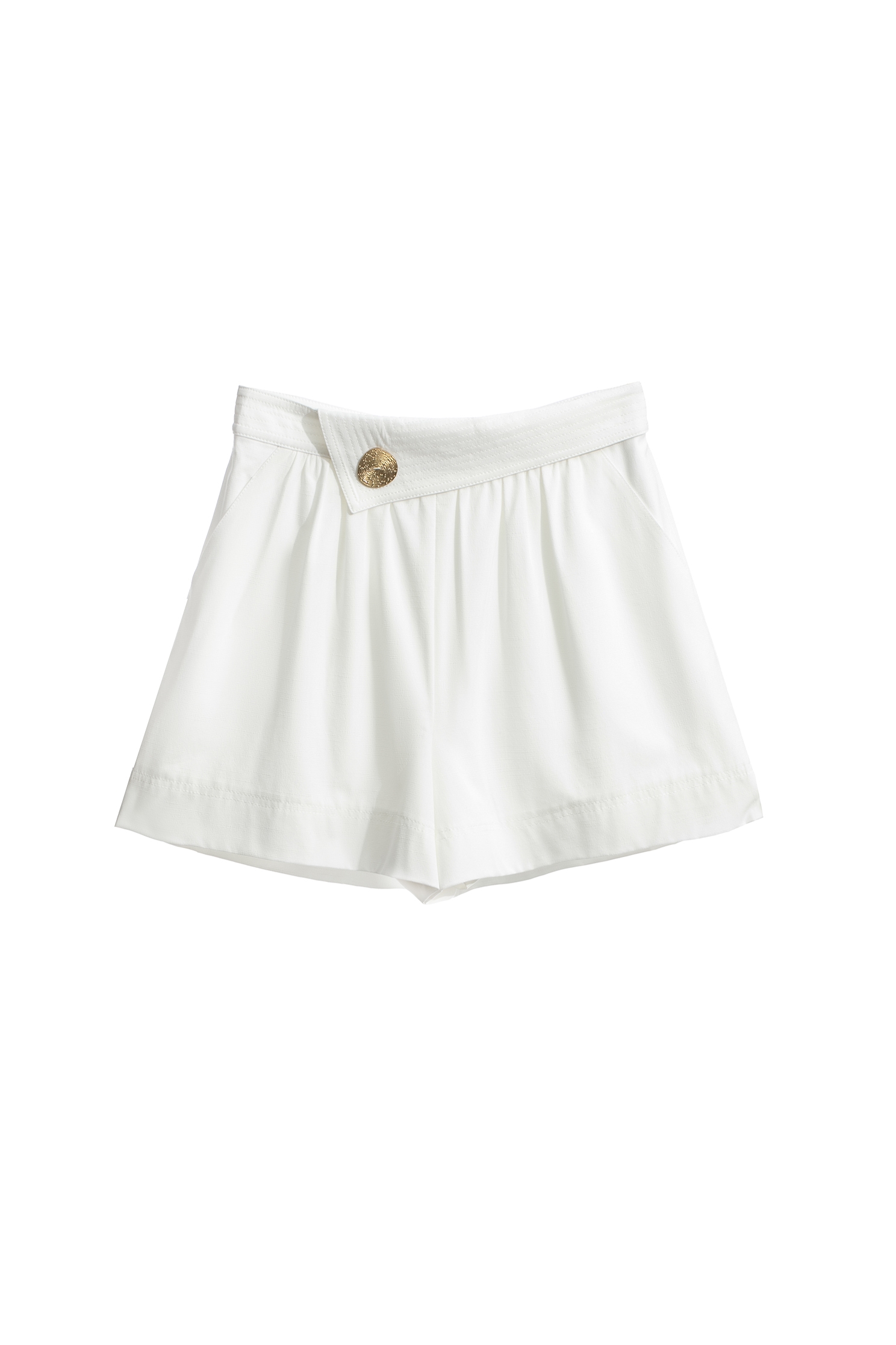 Asymmetric Waistband A-line ShortsAsymmetric Waistband A-line Shorts,Shorts,Season (AW) Look