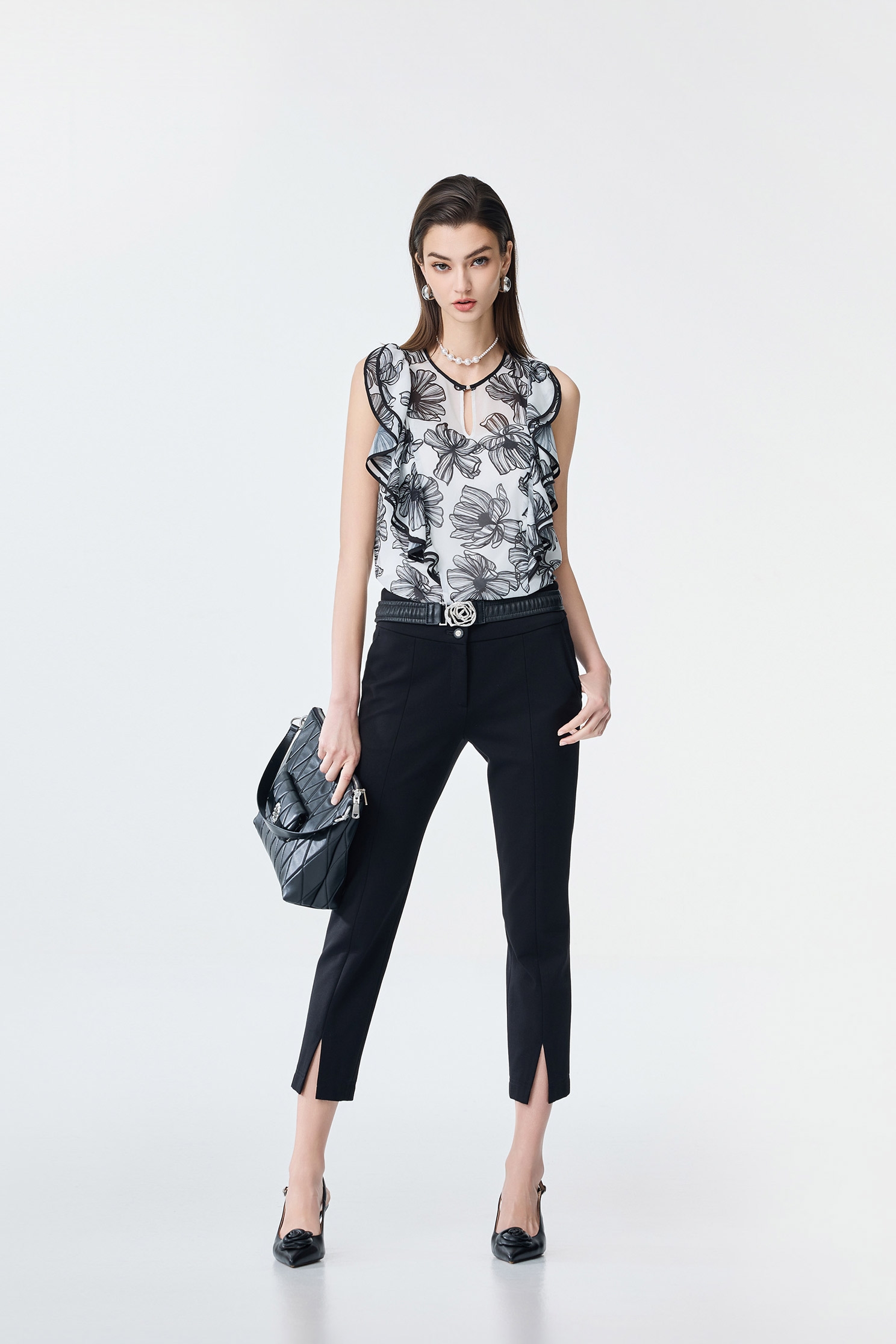 Slim Fit Black Pants,Office Looks,Season (SS) Look,Skinny pants,Skinny pants
