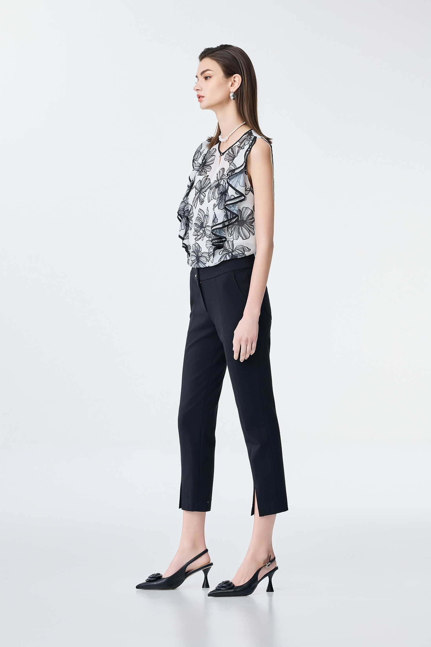 Slim Fit Black Pants,Office Looks,Season (SS) Look,Skinny pants,Skinny pants