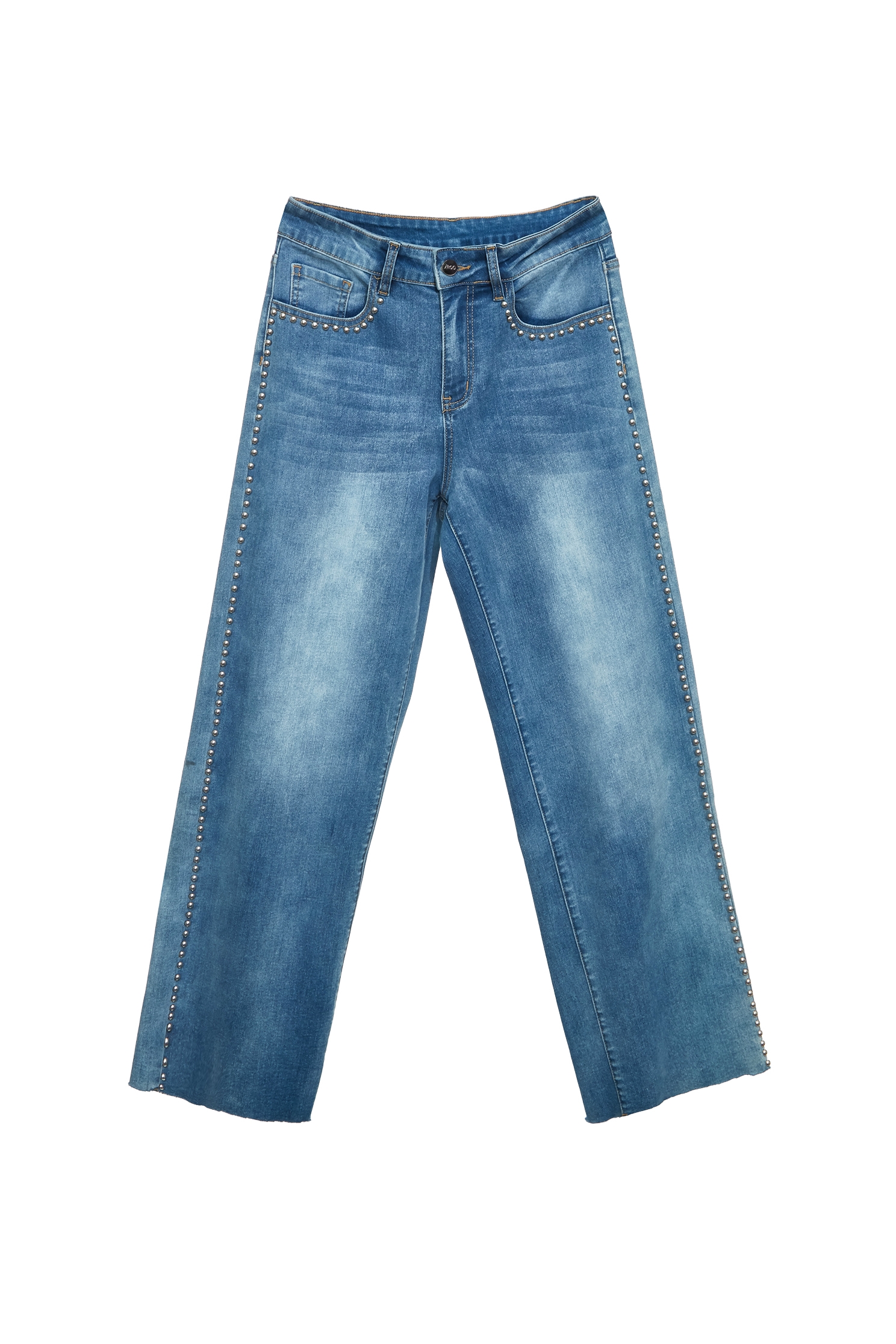 Studded Detail Straight Cut JeansStudded Detail Straight Cut Jeans,Season (SS) Look,Denim,Jeans,pants