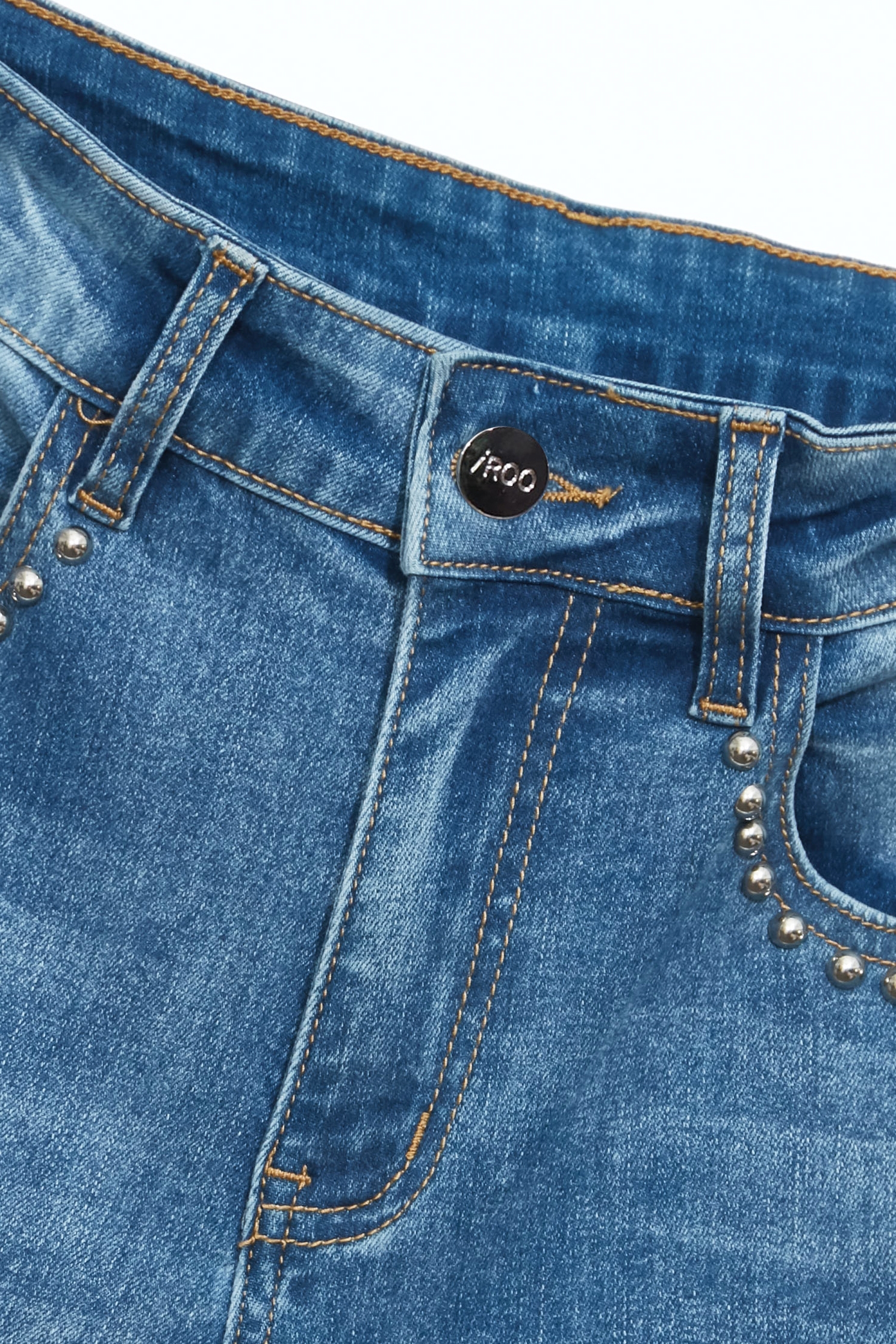 Studded Detail Straight Cut JeansStudded Detail Straight Cut Jeans,Season (SS) Look,Denim,Jeans,pants
