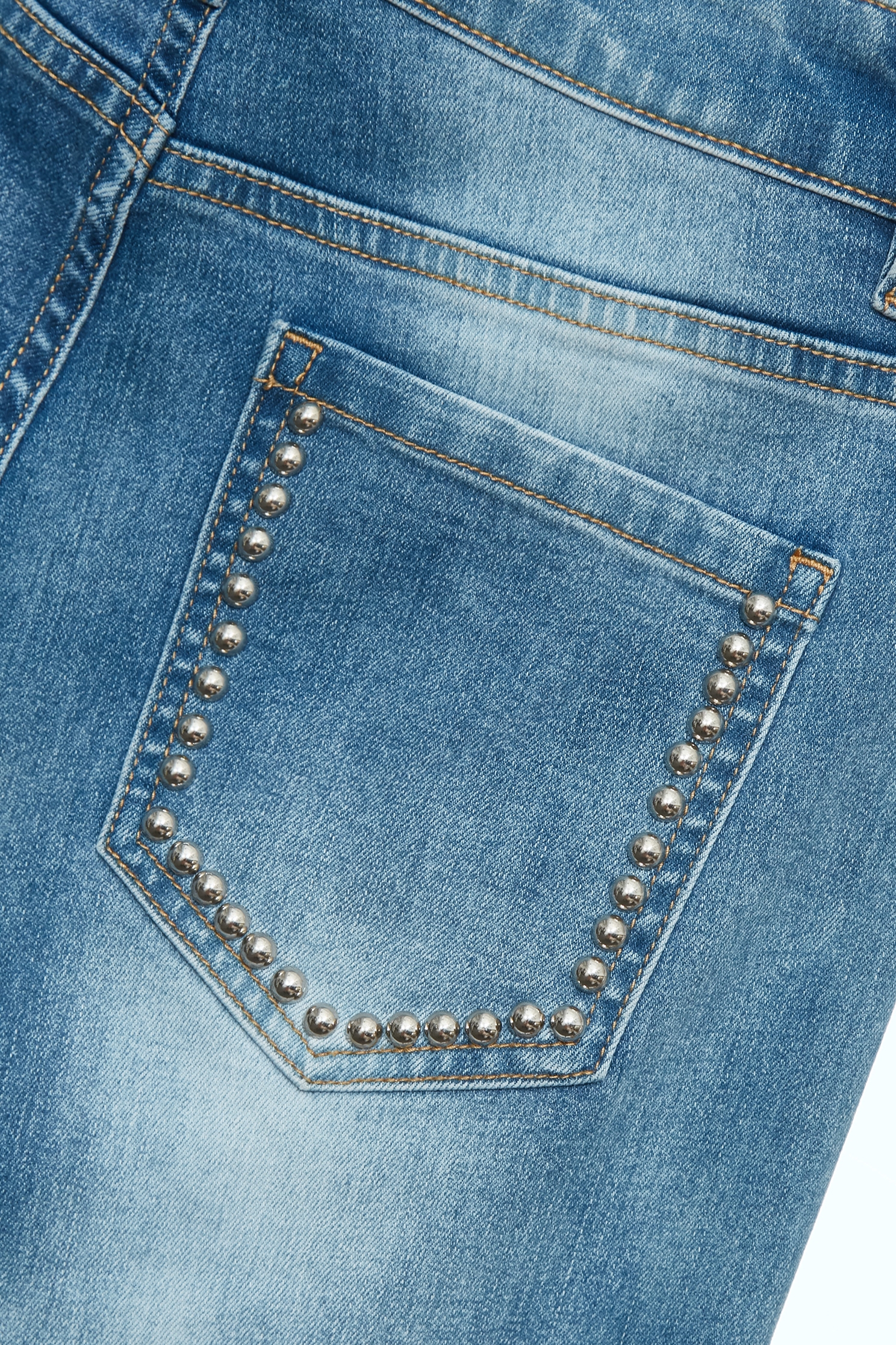 Studded Detail Straight Cut JeansStudded Detail Straight Cut Jeans,Season (SS) Look,Denim,Jeans,pants