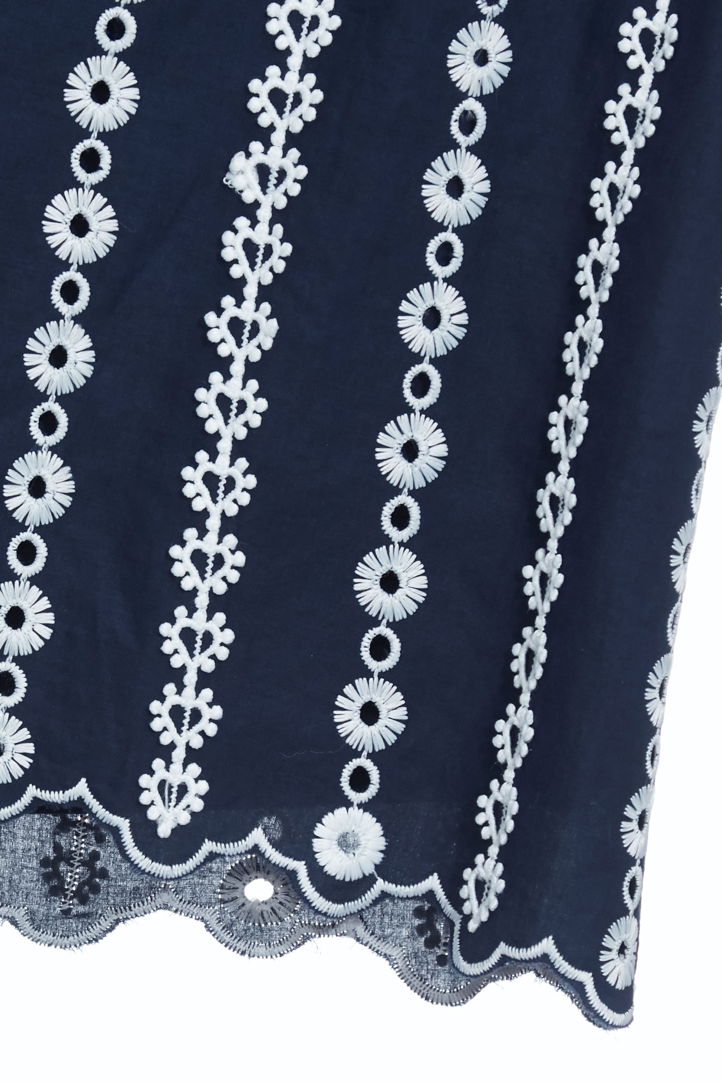 Navy Shorts With Contrast Lace DetailNavy Shorts With Contrast Lace Detail,Embroidered,Season (SS) Look,pearl,Shorts,Lace,pants