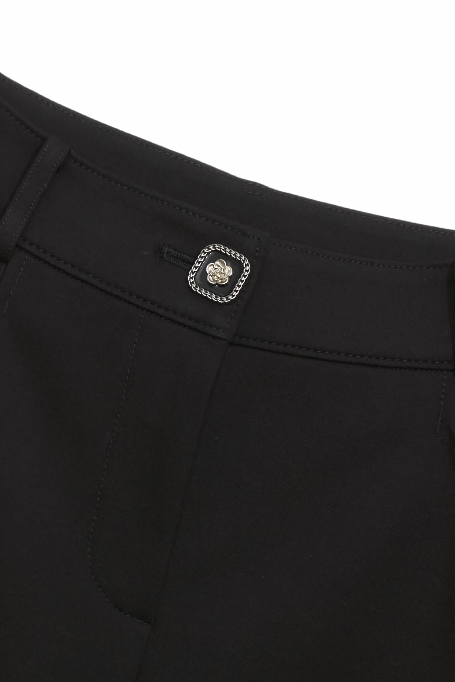 Boot Leg Pants With Button Detail,Office Looks,Culottes,Season (SS) Look,Culottes