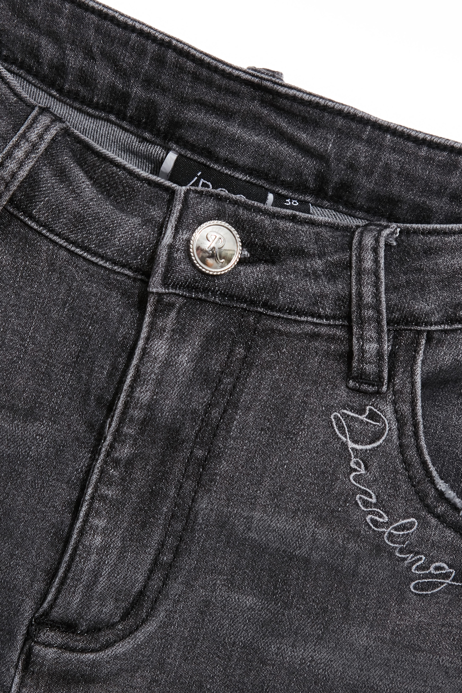 Grey Slim Fit JeansGrey Slim Fit Jeans,Season (SS) Look,Denim,Jeans,Embroidered,pants
