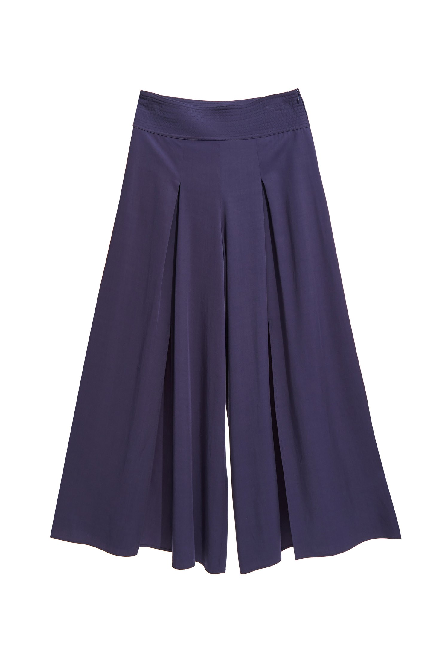 Wide Yoke Flare Pants With SlitsOversized wide-leg pleated trousers,Culottes,Season (SS) Look,Culottes,Tailored pants,Pants