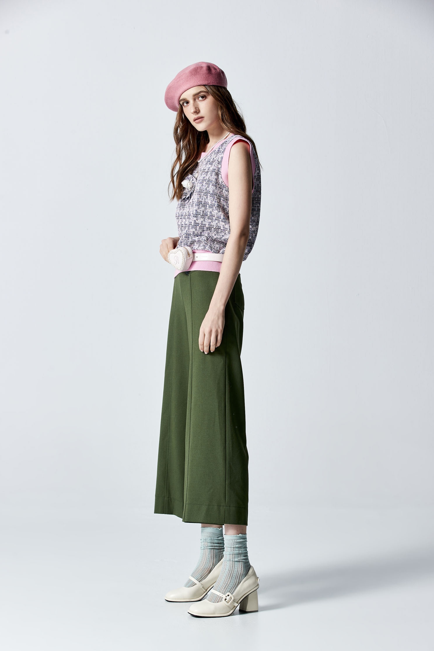 Basic Green Wide Leg PantsBasic Green Wide Leg Pants,Culottes,Season (AW) Look,Culottes,Pants