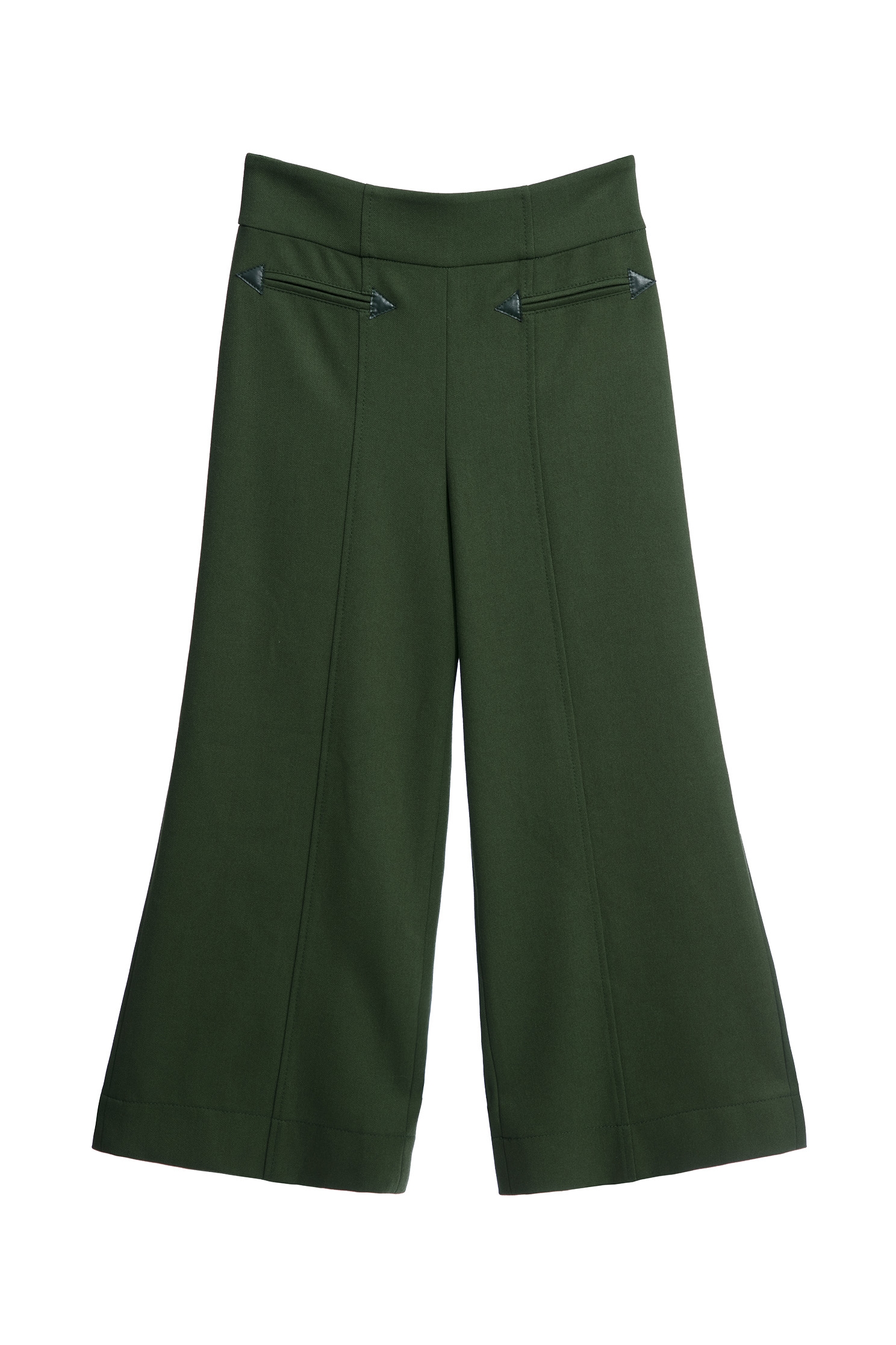 Basic Green Wide Leg PantsBasic Green Wide Leg Pants,Culottes,Season (AW) Look,Culottes,Pants