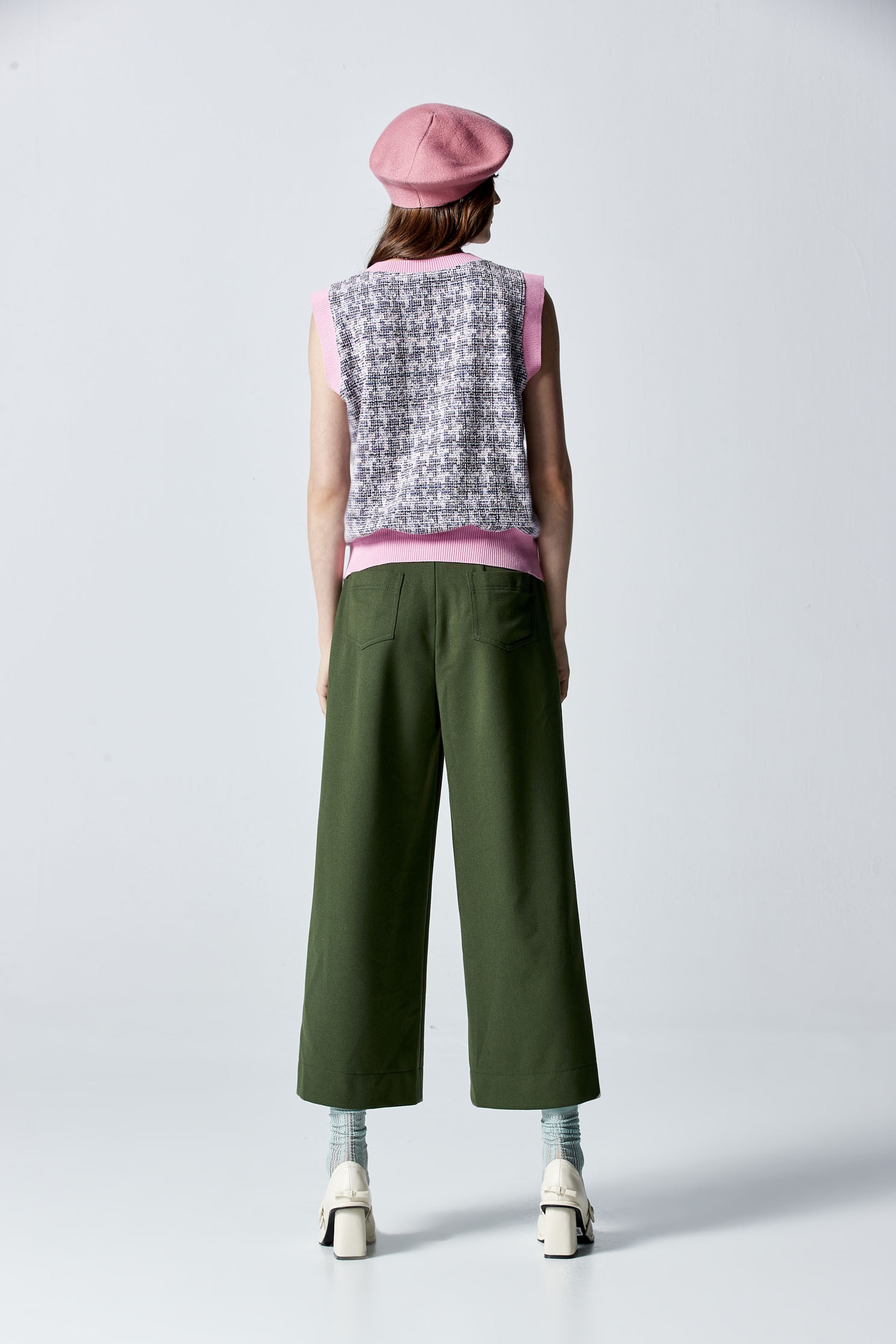 Basic Green Wide Leg PantsBasic Green Wide Leg Pants,Culottes,Season (AW) Look,Culottes,Pants