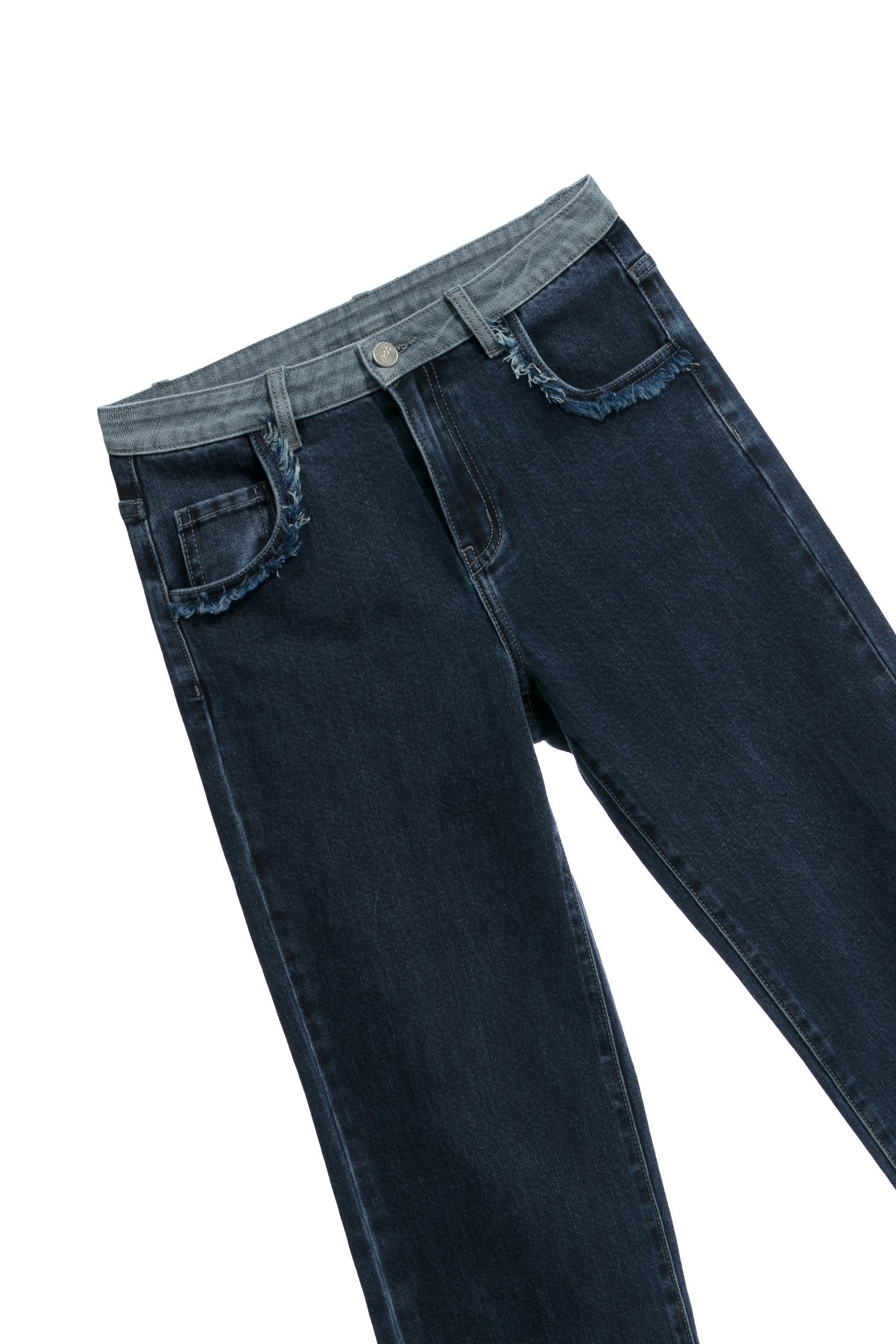 Straight Cut Cuffed JeansStraight Cut Cuffed Jeans,Denim,Jeans,Denim pants,Season (AW) Look,Wide-leg jeans,Pants