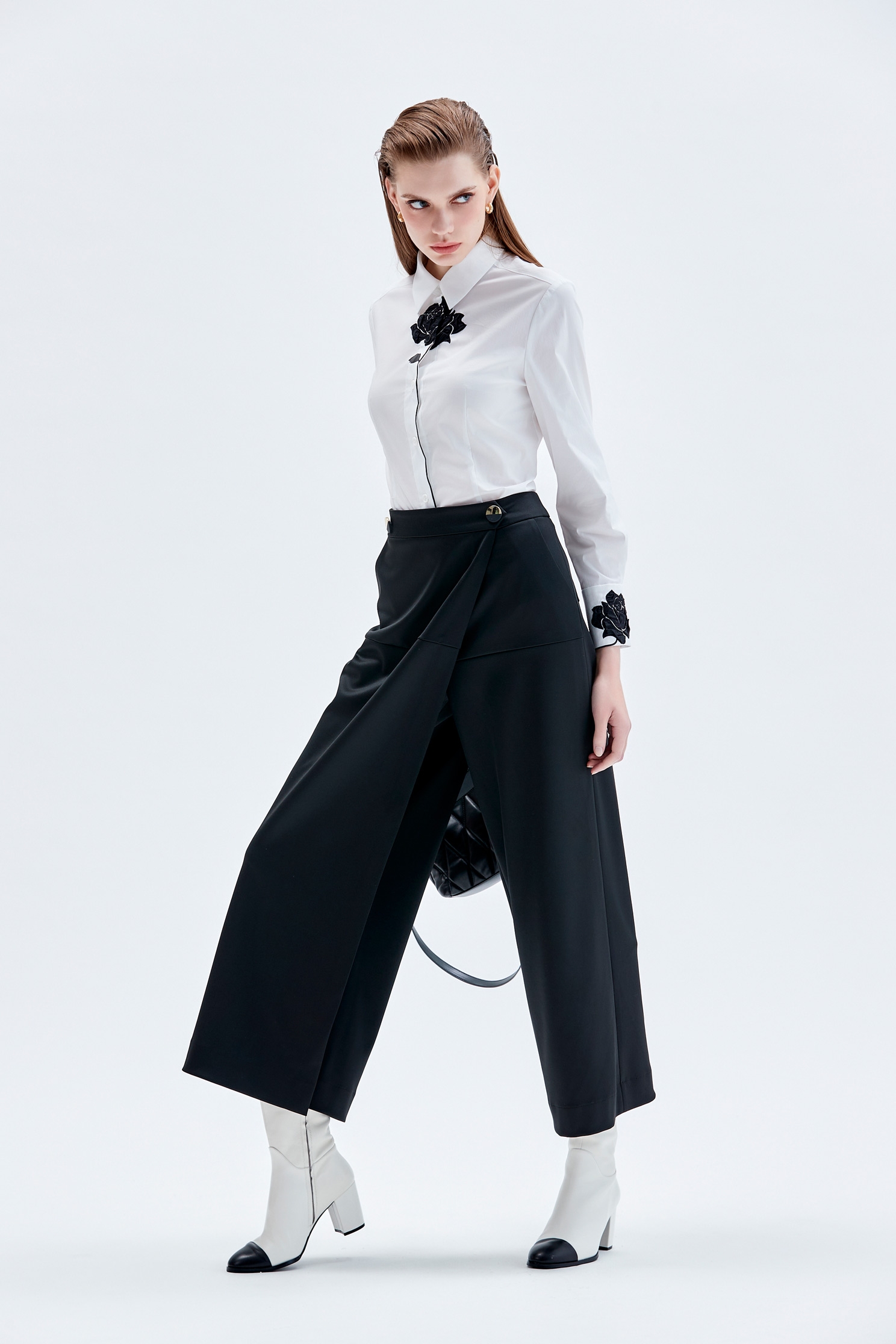 Front Panel Wide Leg PantsFront Panel Wide Leg Pants,Culottes,Season (AW) Look,Culottes,Skorts