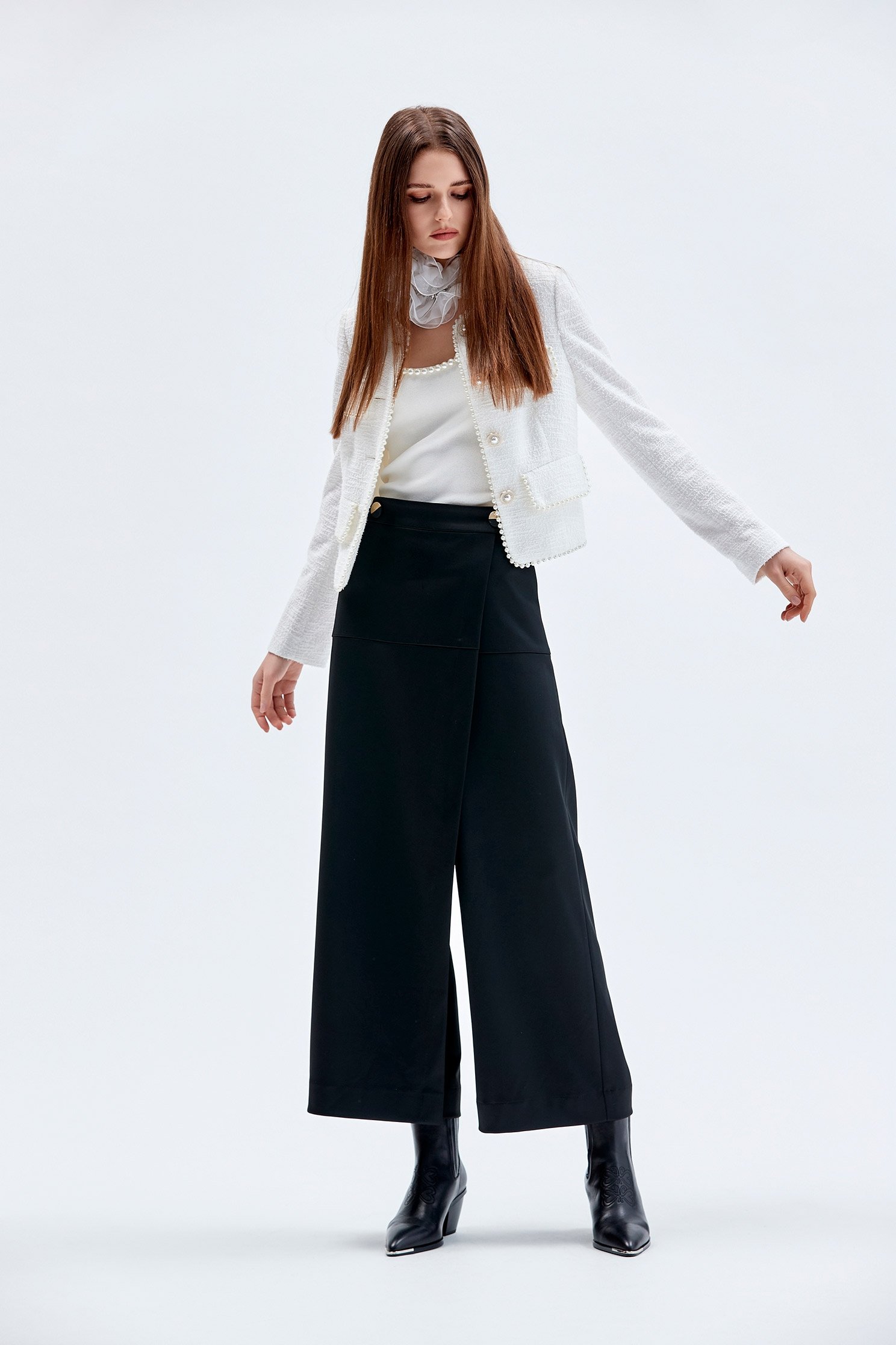 Front Panel Wide Leg PantsFront Panel Wide Leg Pants,Culottes,Season (AW) Look,Culottes,Skorts