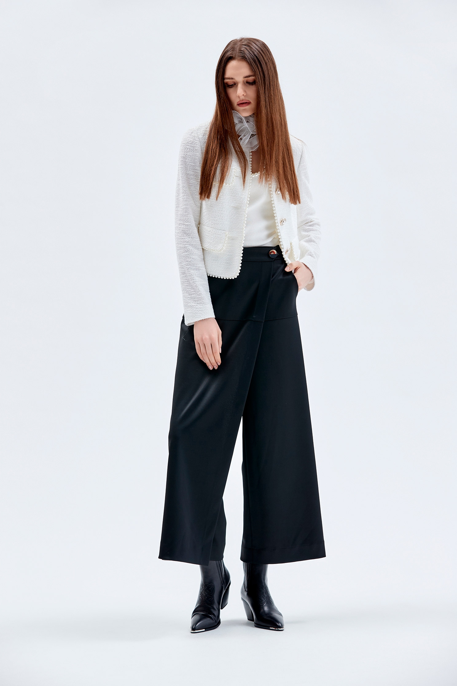 Front Panel Wide Leg PantsFront Panel Wide Leg Pants,Culottes,Season (AW) Look,Culottes,Skorts