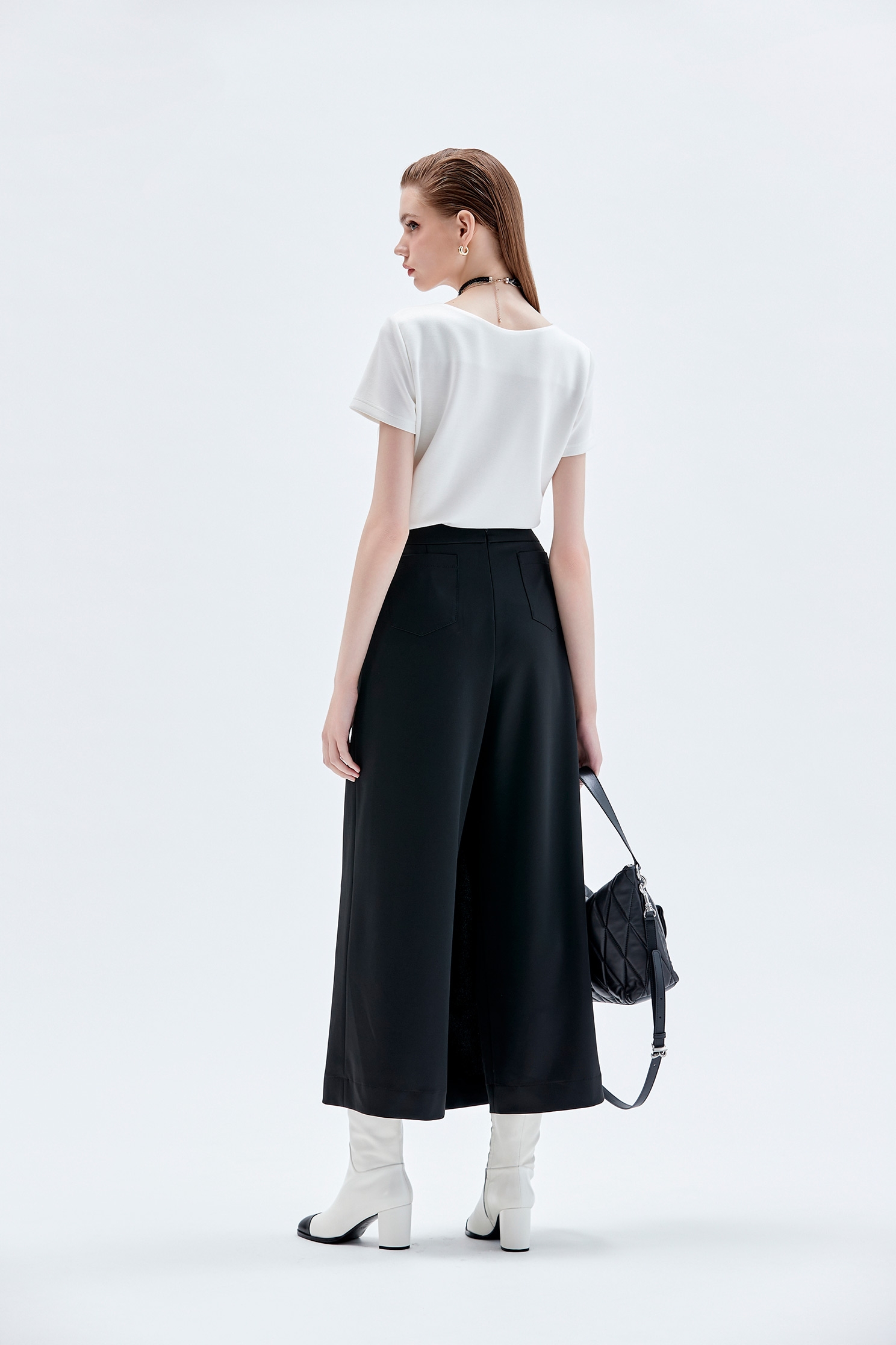 Front Panel Wide Leg PantsFront Panel Wide Leg Pants,Culottes,Season (AW) Look,Culottes,Skorts