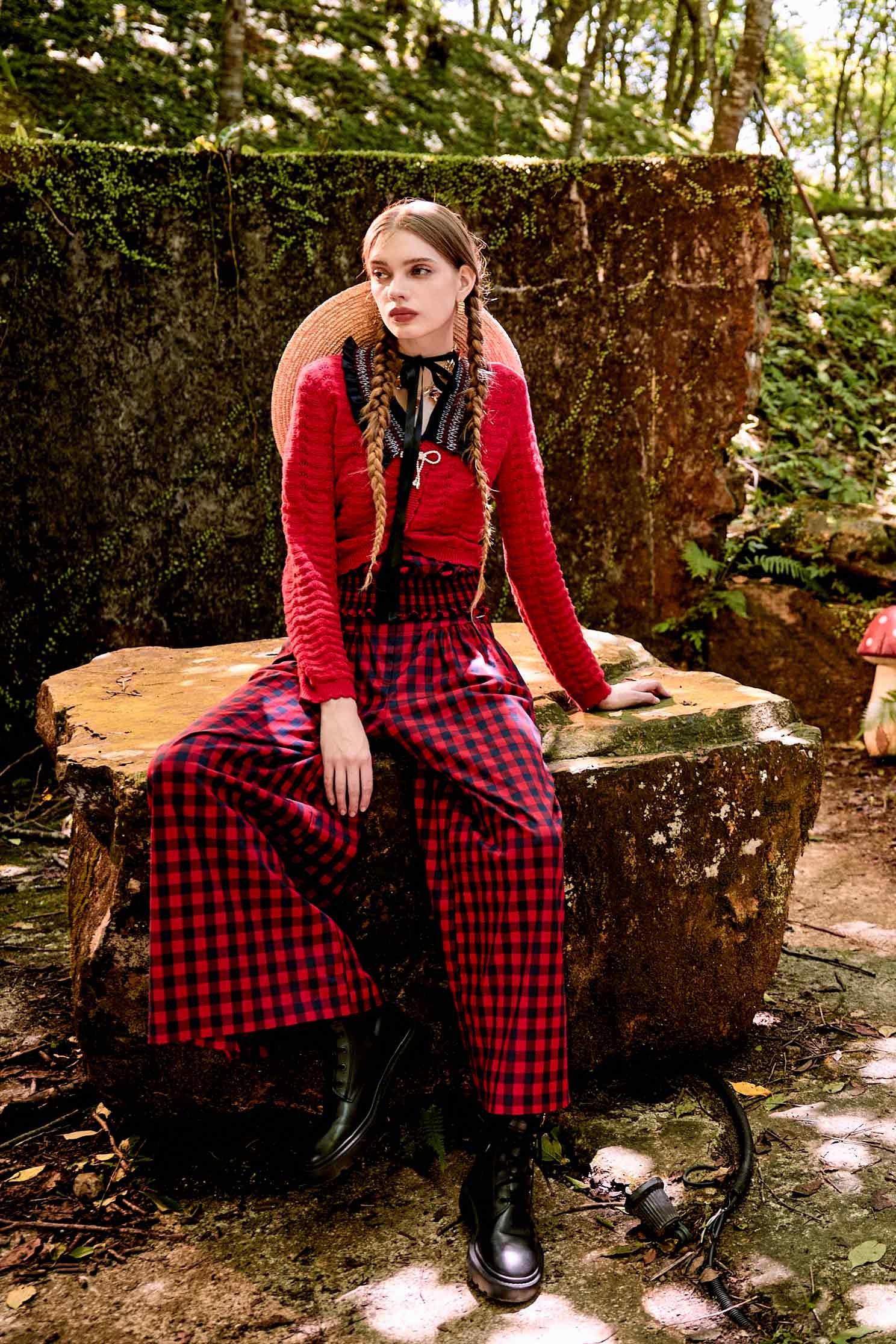 Plaid Wide Leg PantsPlaid Wide Leg Pants,Culottes,Plaid,Season (AW) Look,Culottes,Pants