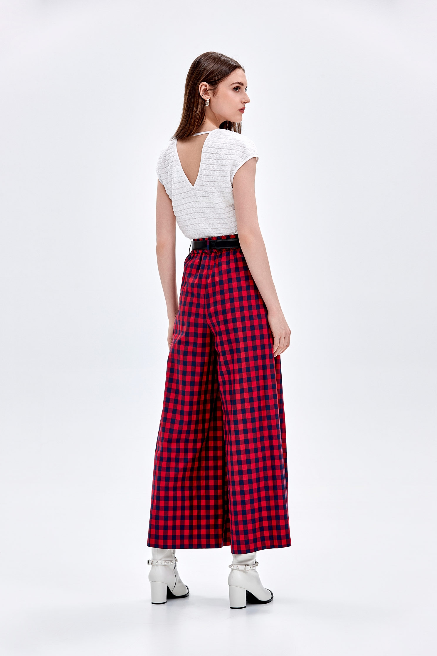 Plaid Wide Leg PantsPlaid Wide Leg Pants,Culottes,Plaid,Season (AW) Look,Culottes,Pants