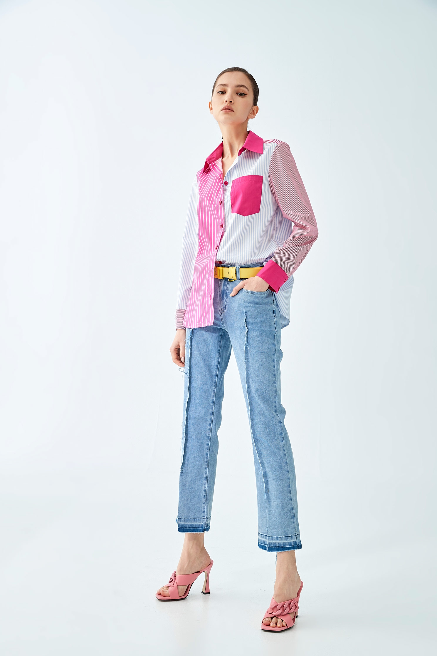 Basic Straight-Cut JeansBasic Straight-Cut Jeans,Season (SS) Look,mothergift,Denim,Jeans