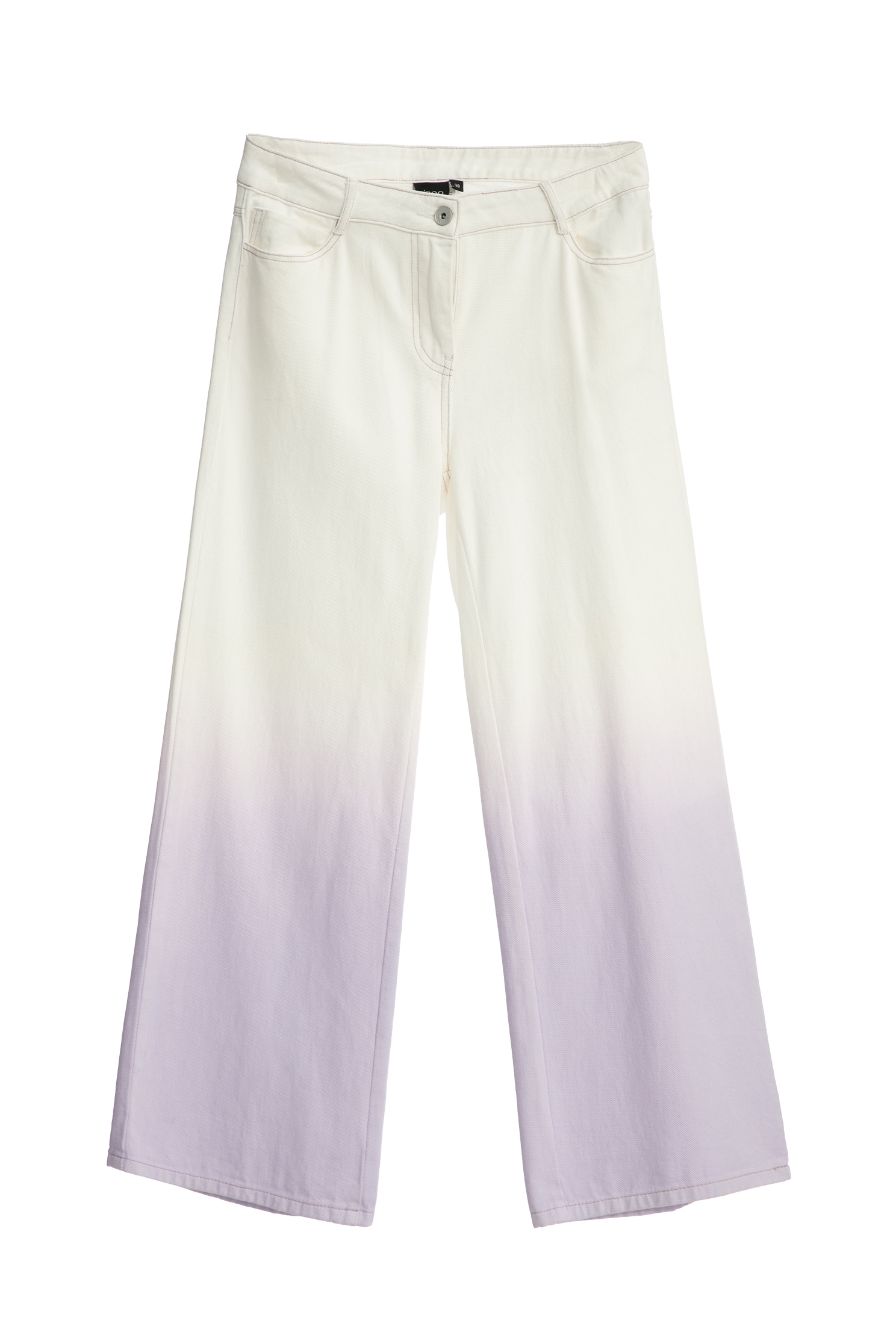 Two Tone Wide-Leg JeansGradient purple denim wide pants,Culottes,Season (SS) Look,Denim,Cotton,Wide-leg jeans,upperclass