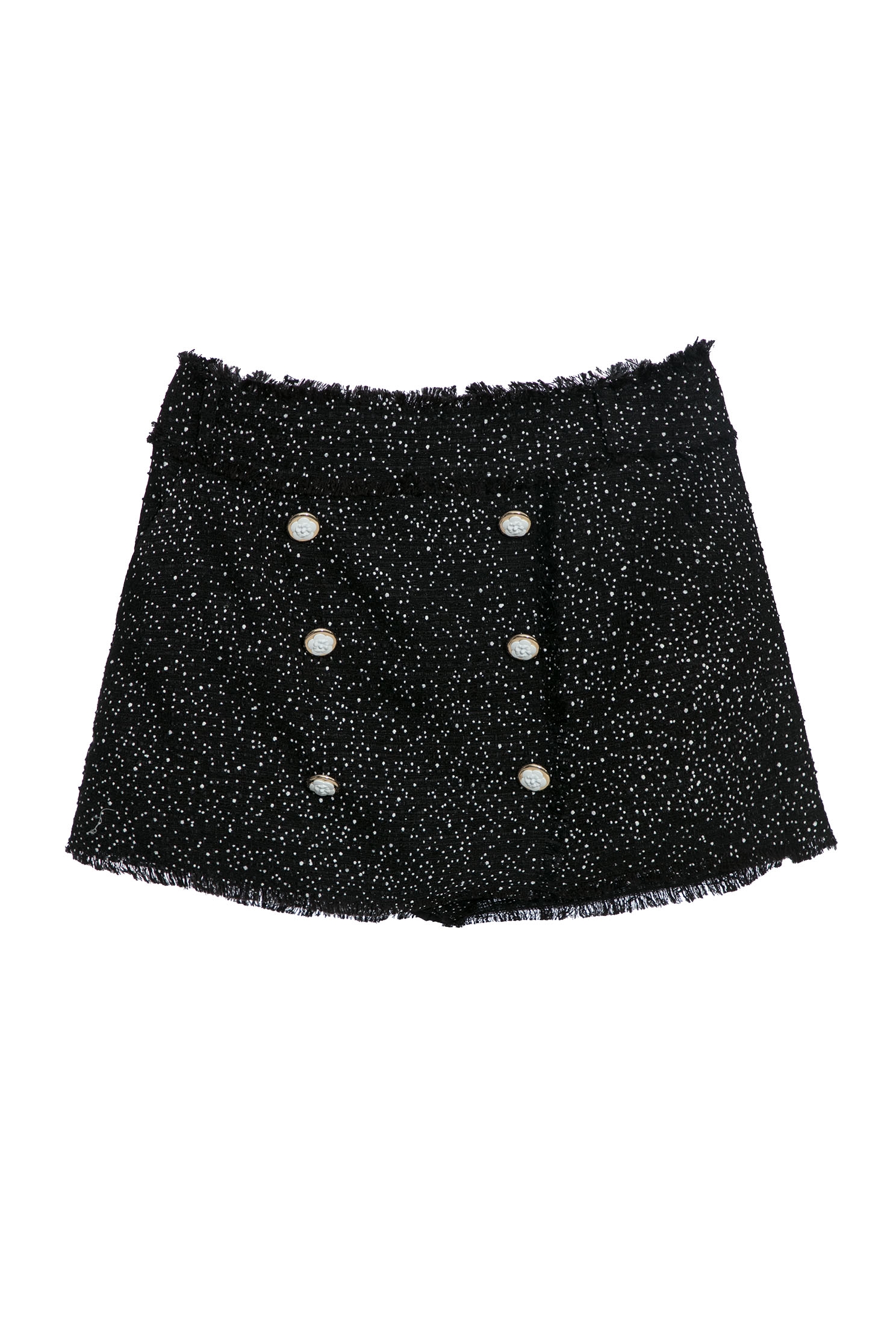 Tweed Skorts With Front Button DetailThree-dimensional tweed shorts,Season (SS) Look,Shorts,Skorts