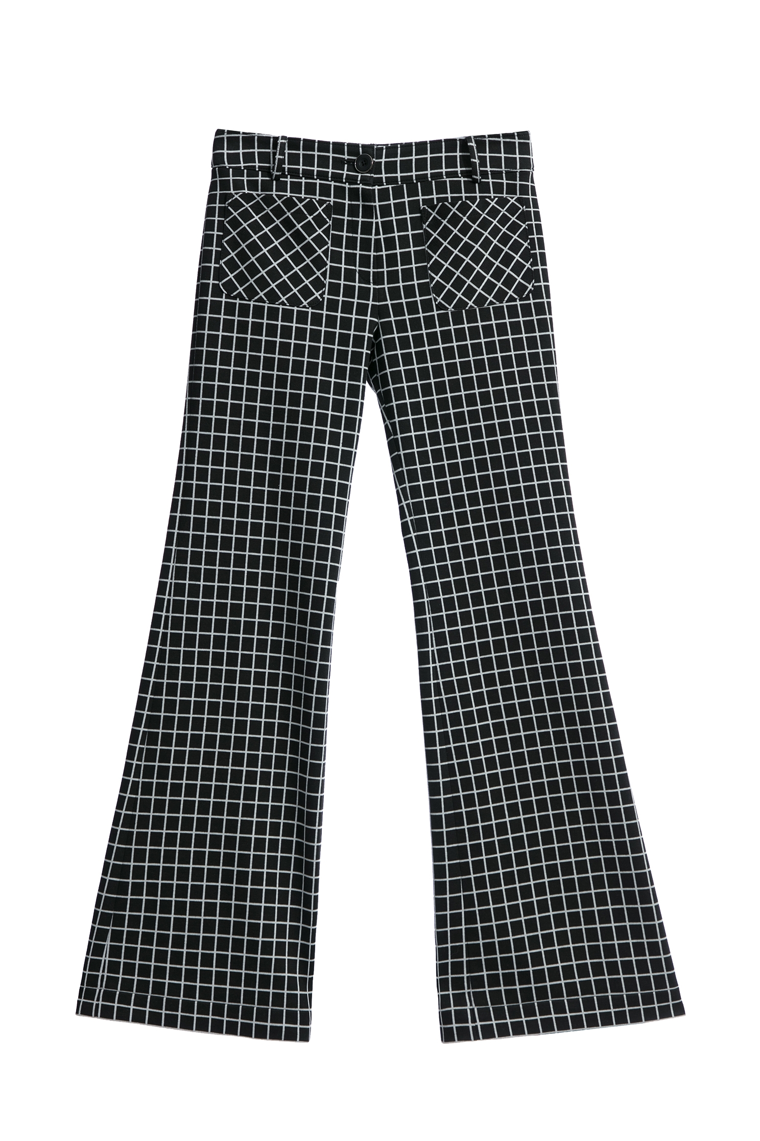 Plaid Straight Cut PantsPlaid Straight Cut Pants,Bell-bottoms,Culottes,Plaid,Season (AW) Look,Bell-bottoms,Knitted