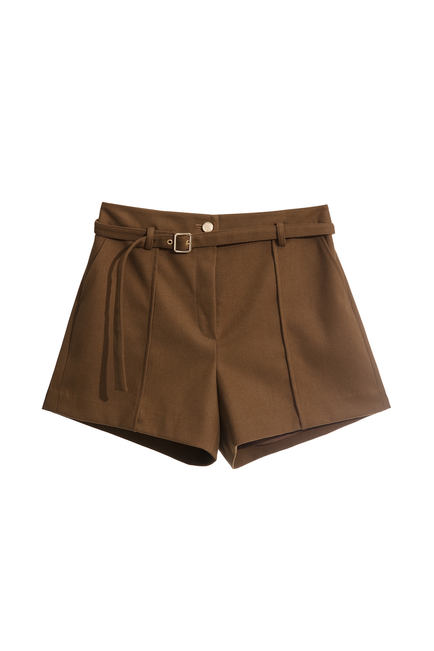 Mid Waist Brown ShortsMid Waist Brown Shorts,Shorts,Season (AW) Look,Belts