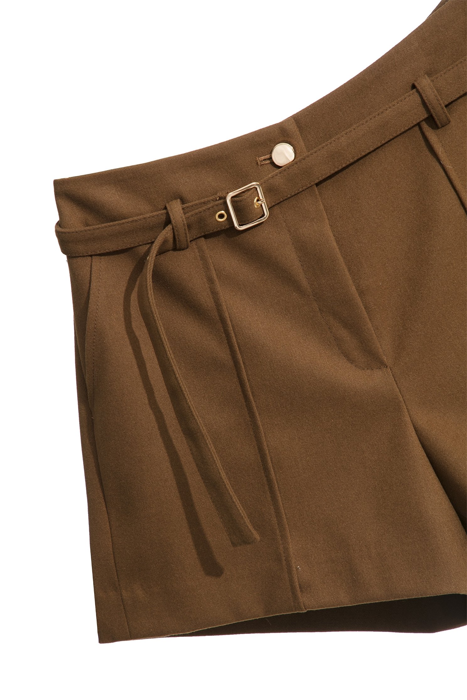 Mid Waist Brown ShortsMid Waist Brown Shorts,Shorts,Season (AW) Look,Belts