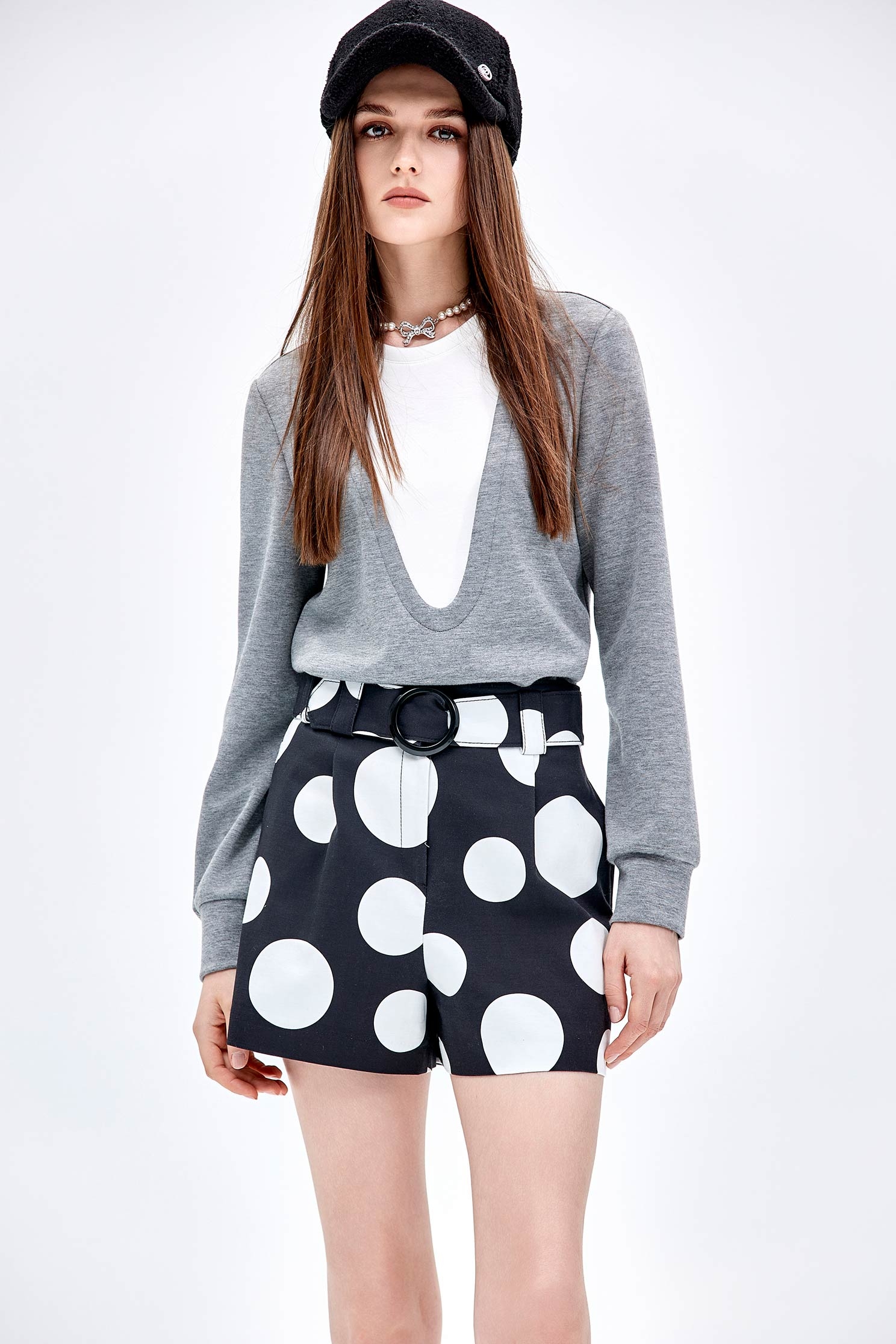 Polka Dot Belted ShortsPolka Dot Belted Shorts,dotcollection,Shorts,Season (AW) Look,Belts